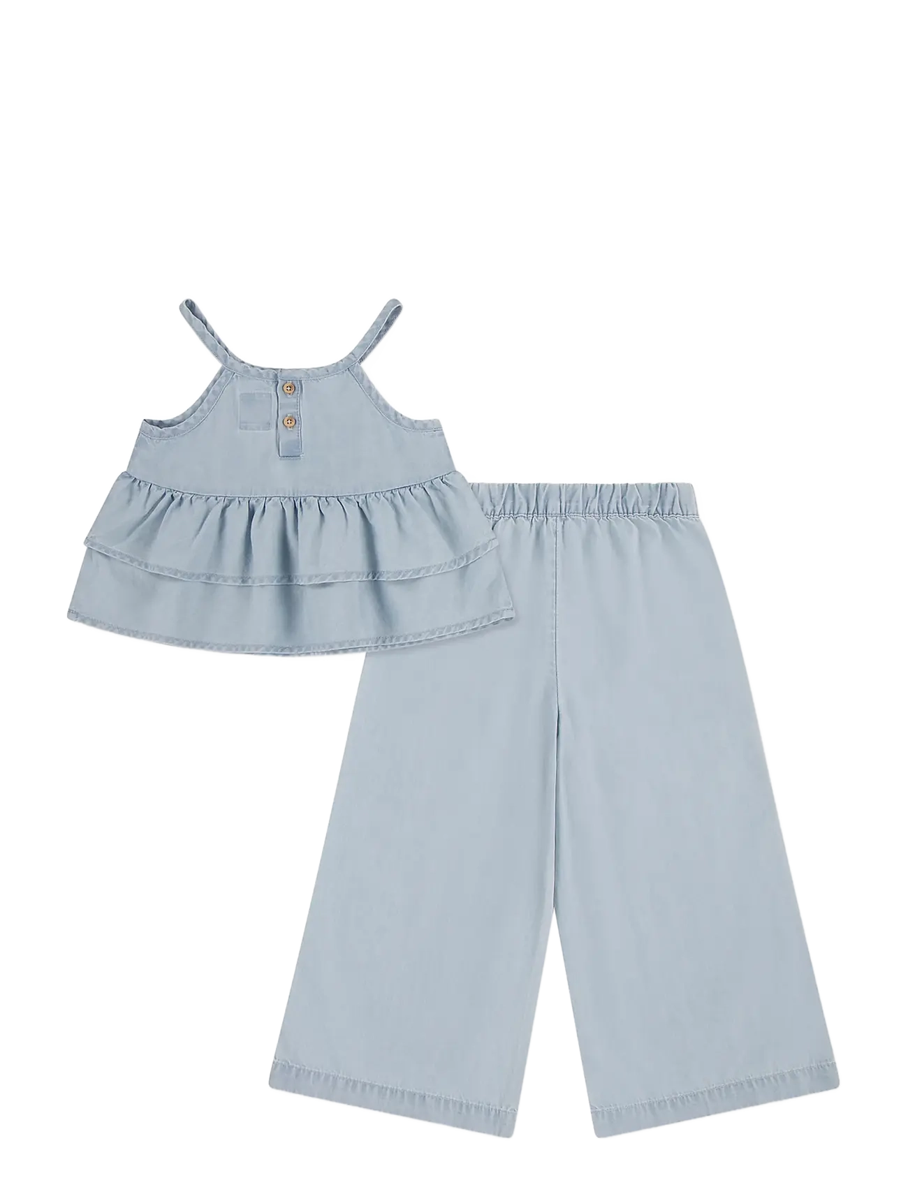 Levi's - Levi's® Denim Tiered Tank and Pants 2-Piece Set - sæt med kortærmet t-shirt - wow me over - 1