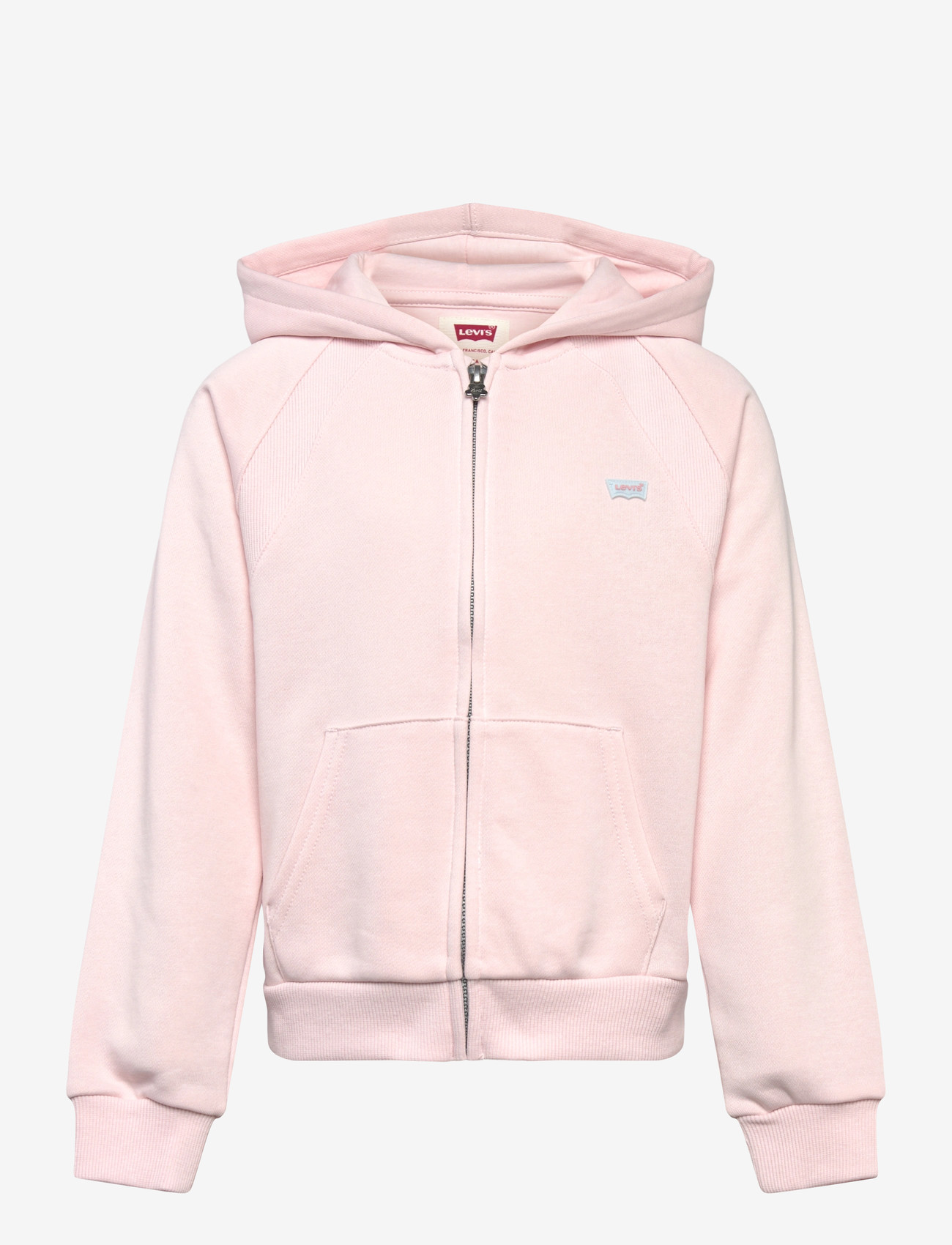 Levi's - Levi's® Ribbed Raglan Full Zip Hoodie - huvtröjor - crystal pink - 0