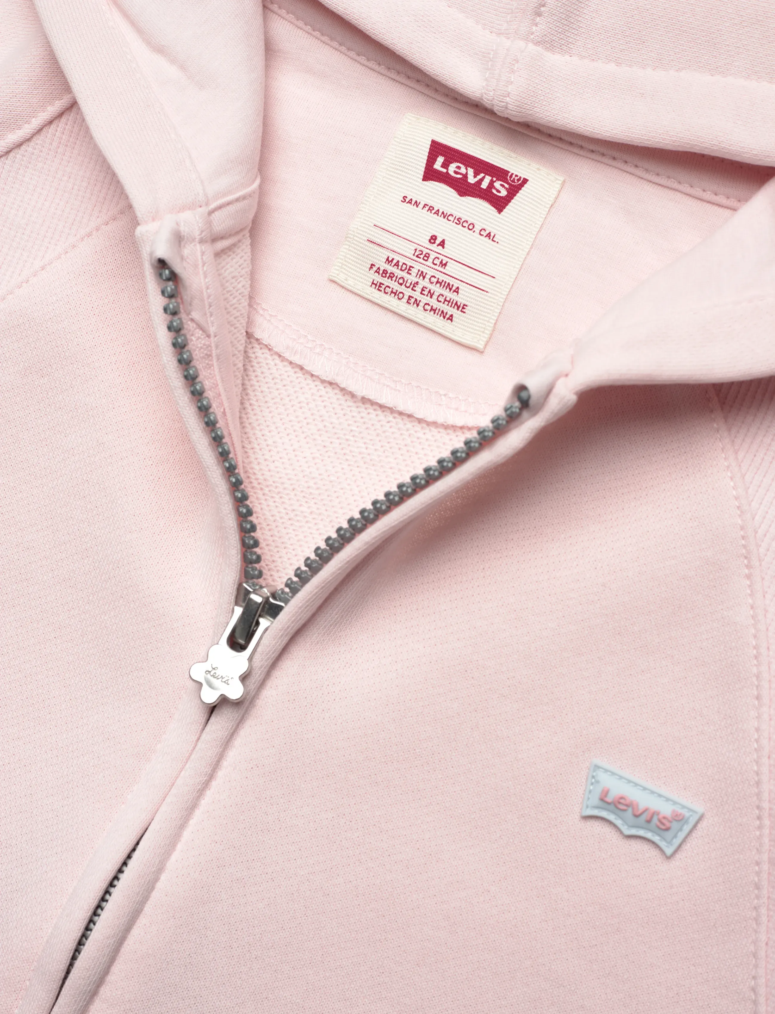 Levi's - Levi's® Ribbed Raglan Full Zip Hoodie - huvtröjor - crystal pink - 2
