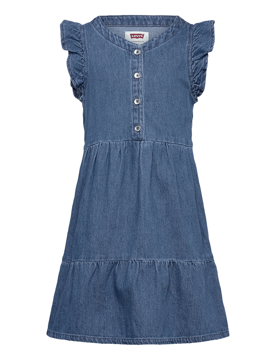 Levi's - Levi's® Flutter Sleeve Dress - kortärmade vardagsklänningar - dance around - 0
