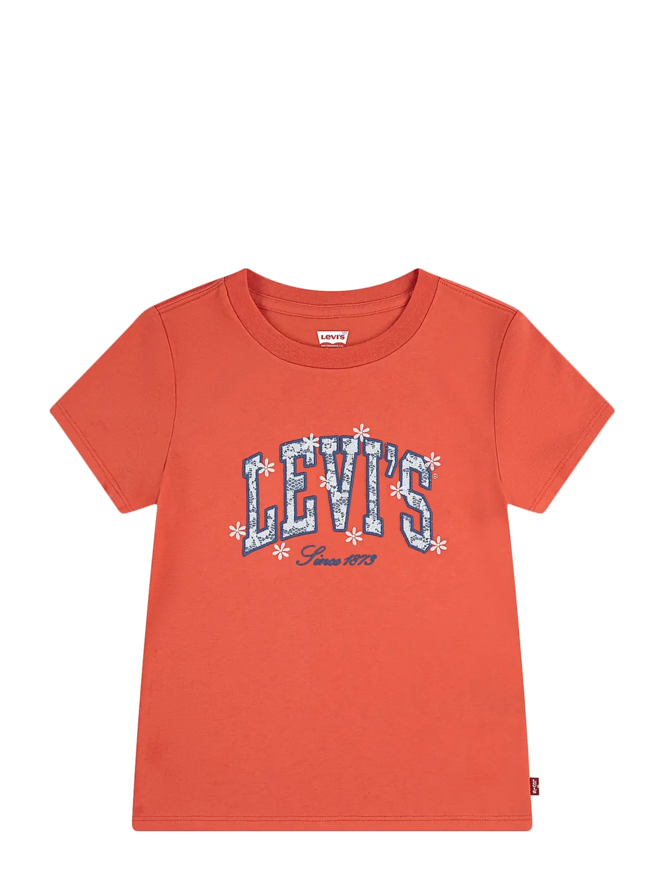 Levi's Levi's Chambray Applique Top, 104, Red, T-Shirts > Kortærmede, Børn
