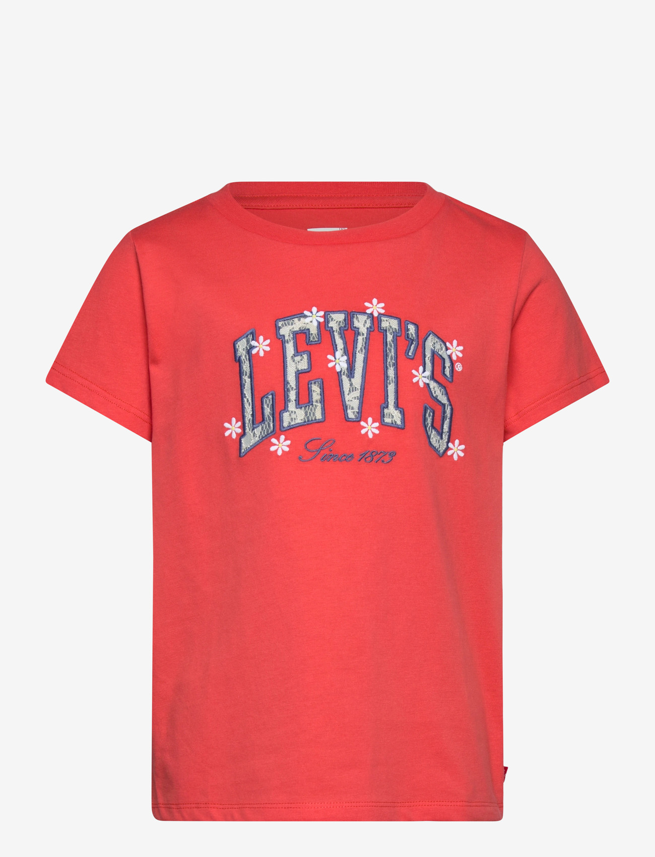 Levi's - Levi's® Chambray Applique Top - short-sleeved t-shirts - hot coral - 0