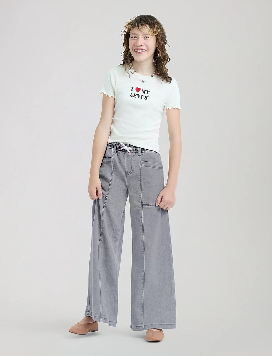 Levi's - Levi's® 94' High Rise Wide Baggy Pull On Pants - laiad teksad - graphite pencil - 4