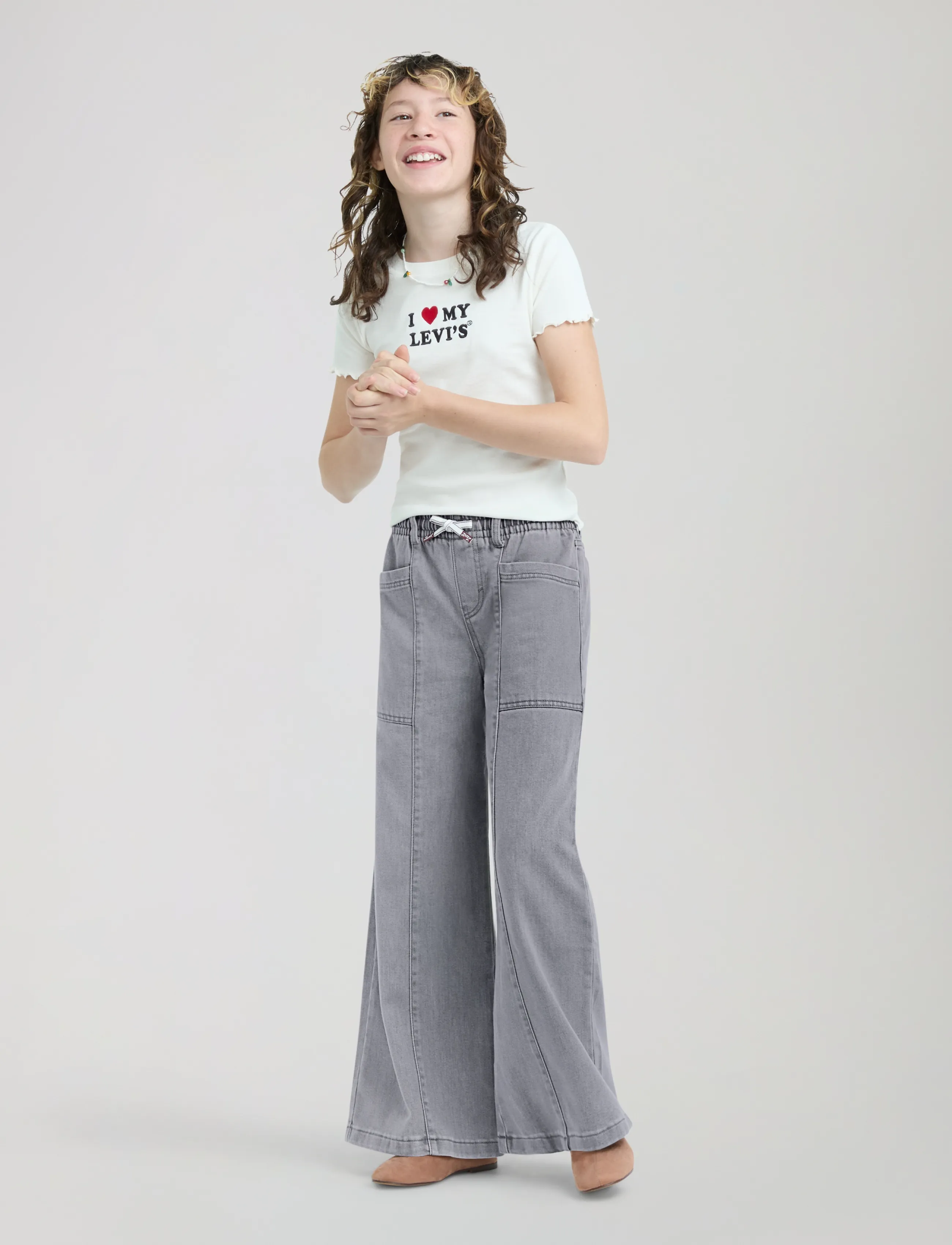 Levi's - Levi's® 94' High Rise Wide Baggy Pull On Pants - laiad teksad - graphite pencil - 5