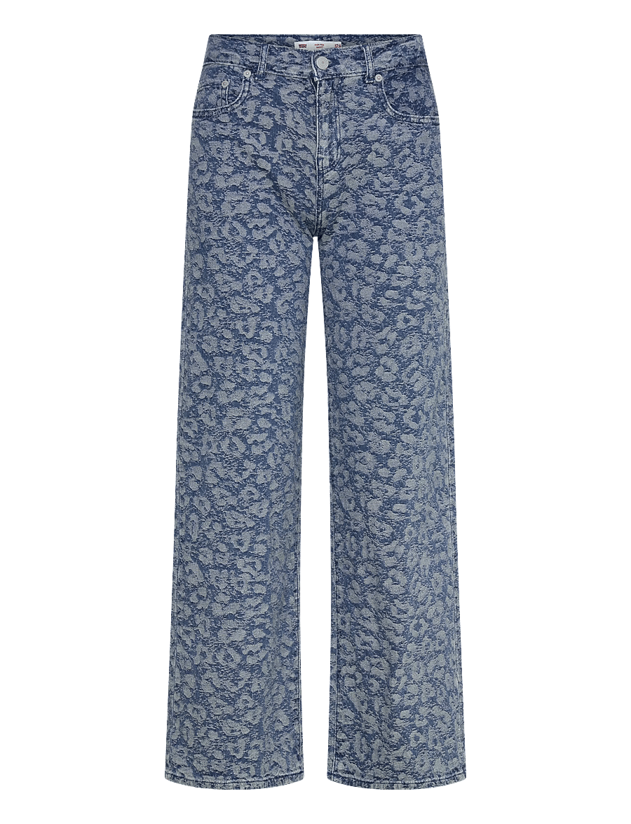 Levi's - LVG JACQUARD HIGH RISE BAGGY - hosen mit weitem bein - blue - 0
