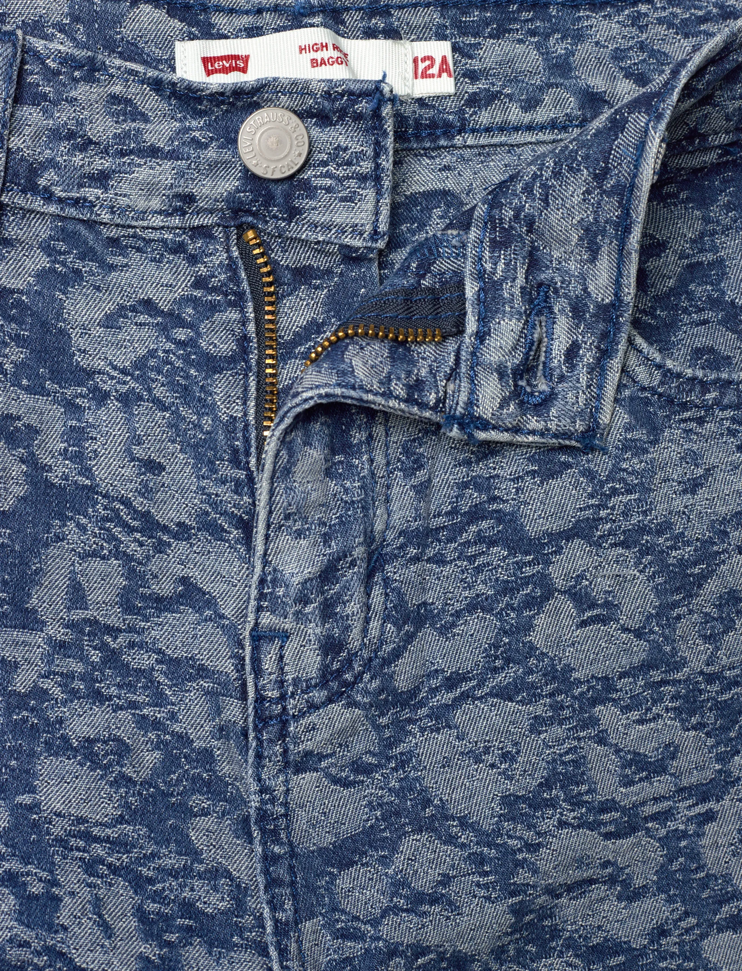 Levi's - LVG JACQUARD HIGH RISE BAGGY - vide jeans - blue - 3