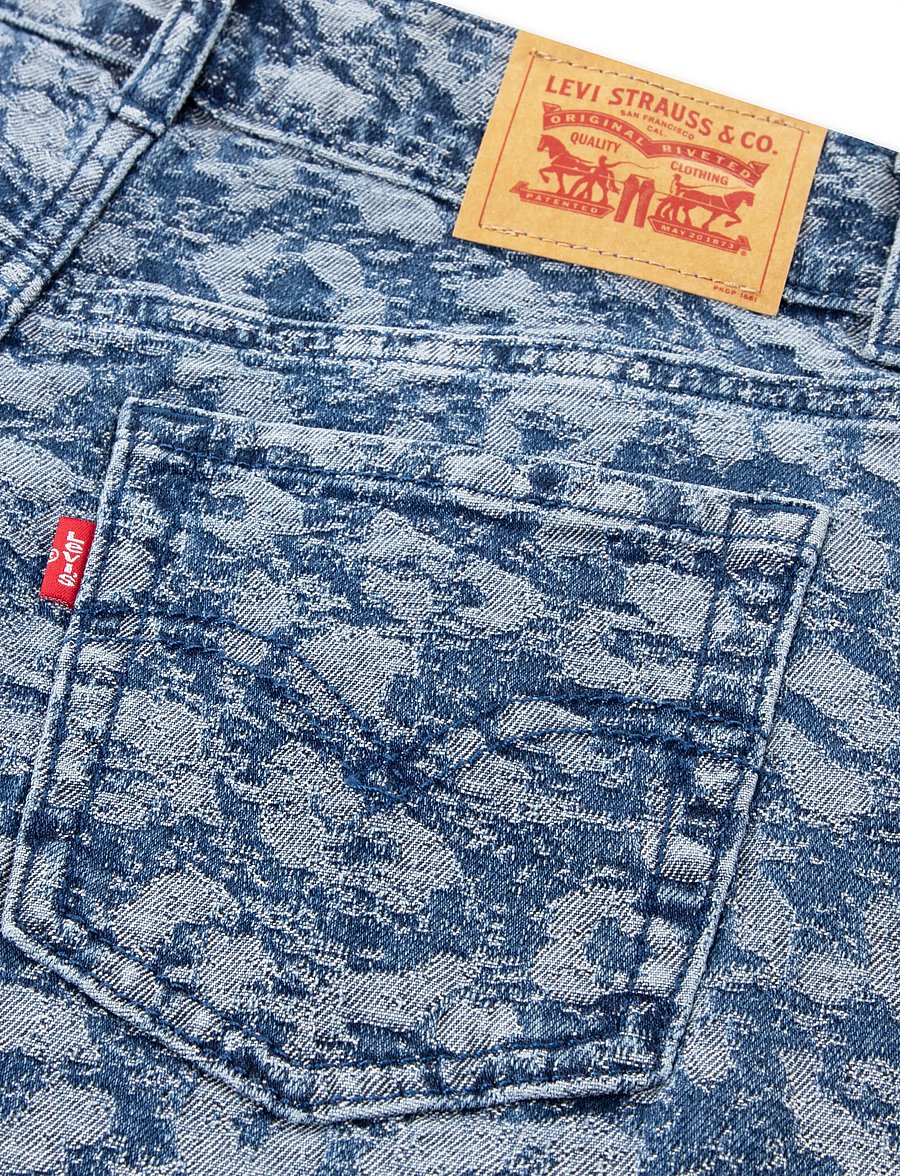 Levi's - LVG JACQUARD HIGH RISE BAGGY - hosen mit weitem bein - blue - 4