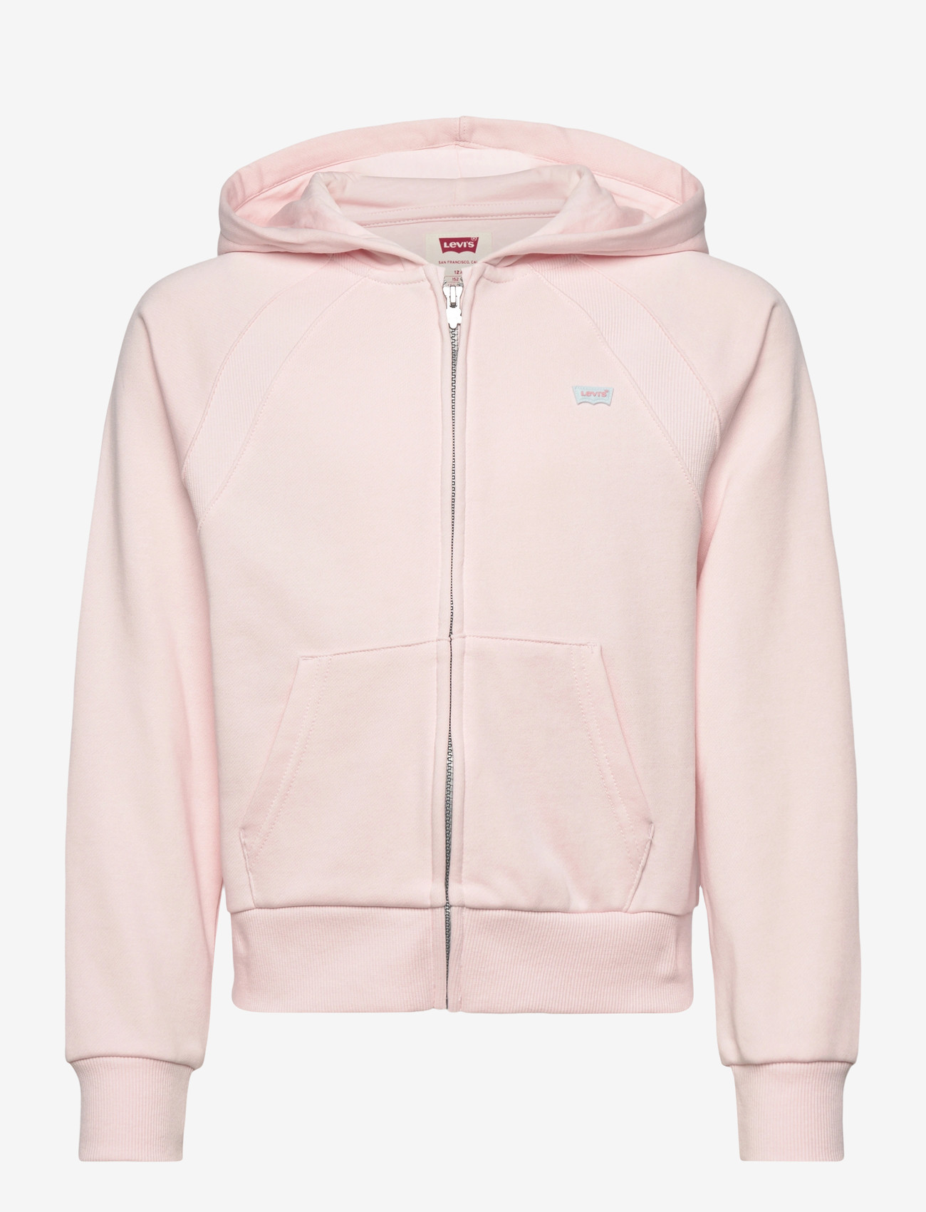 Levi's - Levi's® Ribbed Raglan Full Zip Hoodie - hættetrøjer - crystal pink - 0