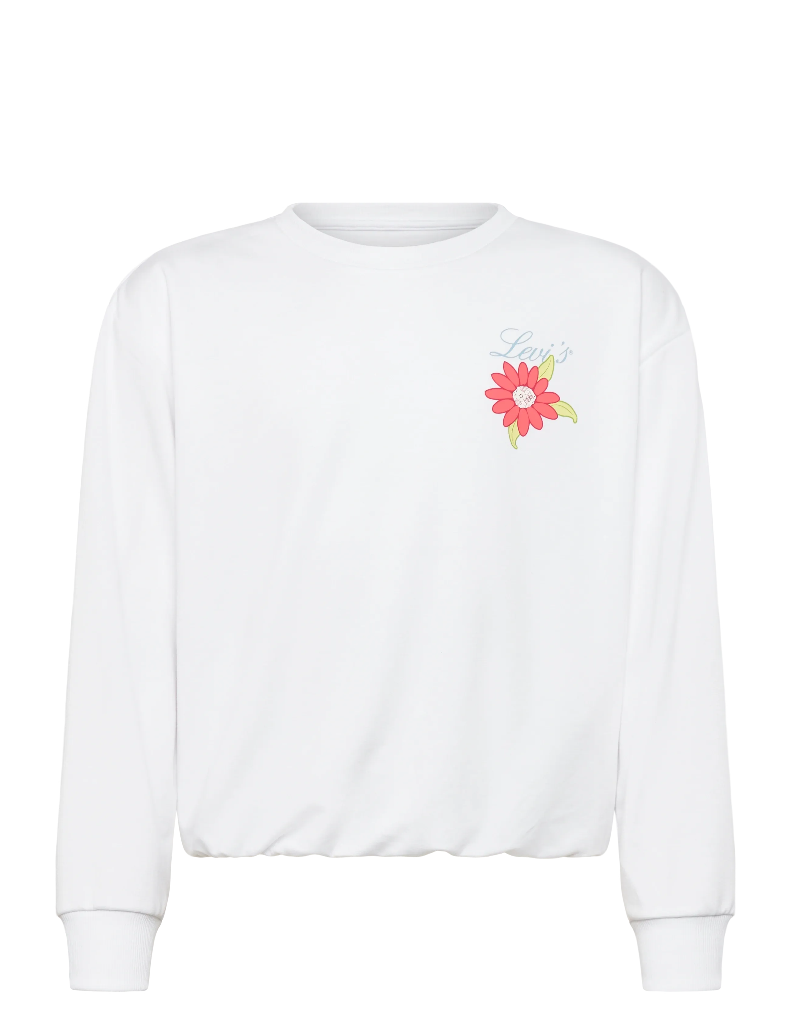 Levi's Levi's® Bubble Hem Long Sleeve Top - Sweatshirts & Hættetrøjer - BRIGHT WHITE / white