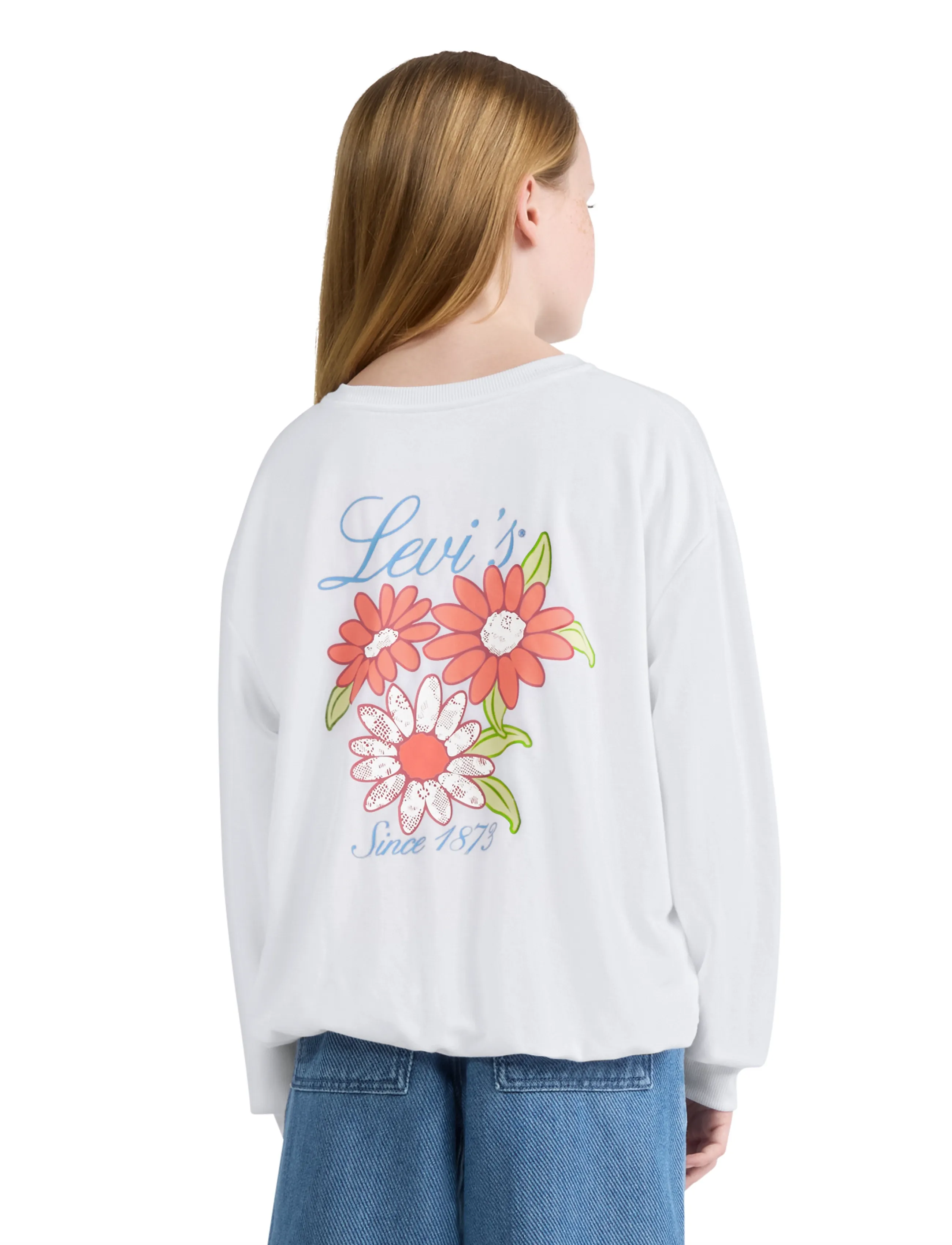 Levi's - Levi's® Bubble Hem Long Sleeve Top - sweatshirts - bright white - 3