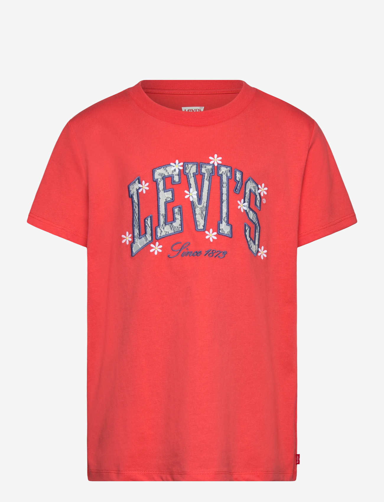Levi's - Levi's® Chambray Applique Top - kortærmede t-shirts - hot coral - 0