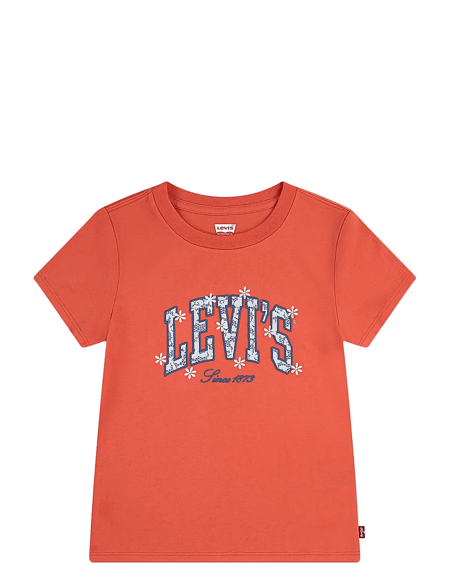 Levi's - Levi's® Chambray Applique Top - kortærmede t-shirts - hot coral - 0