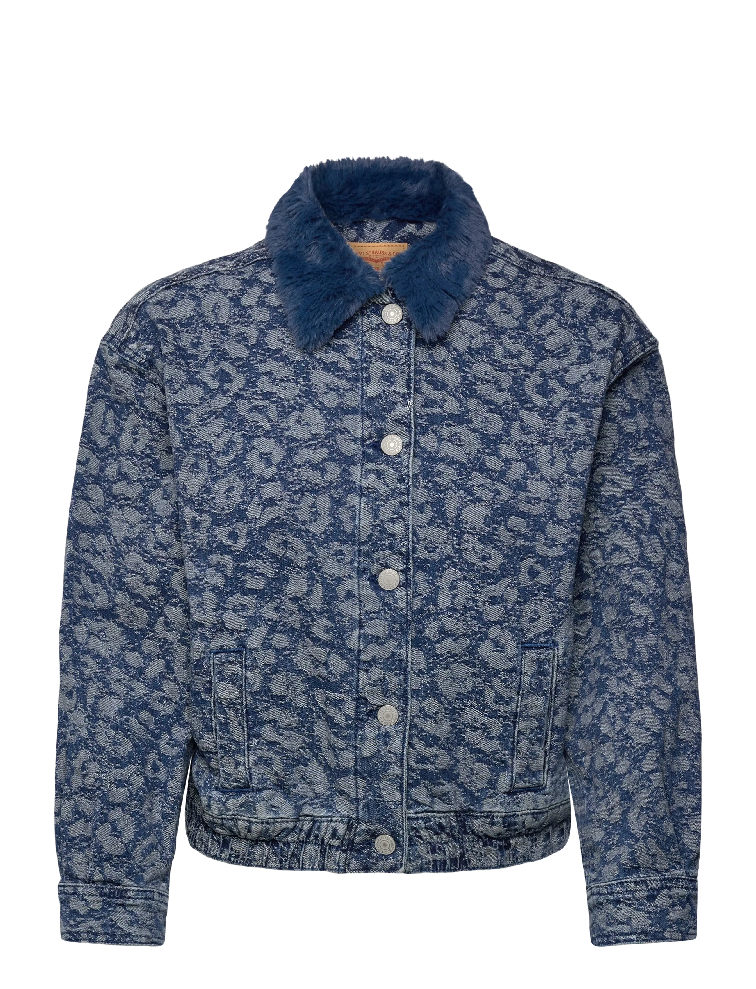 Levi's Levi's® Fur Collar Leopard Oversized Trucker Jacket - 4 for 3 - BLUE / blue