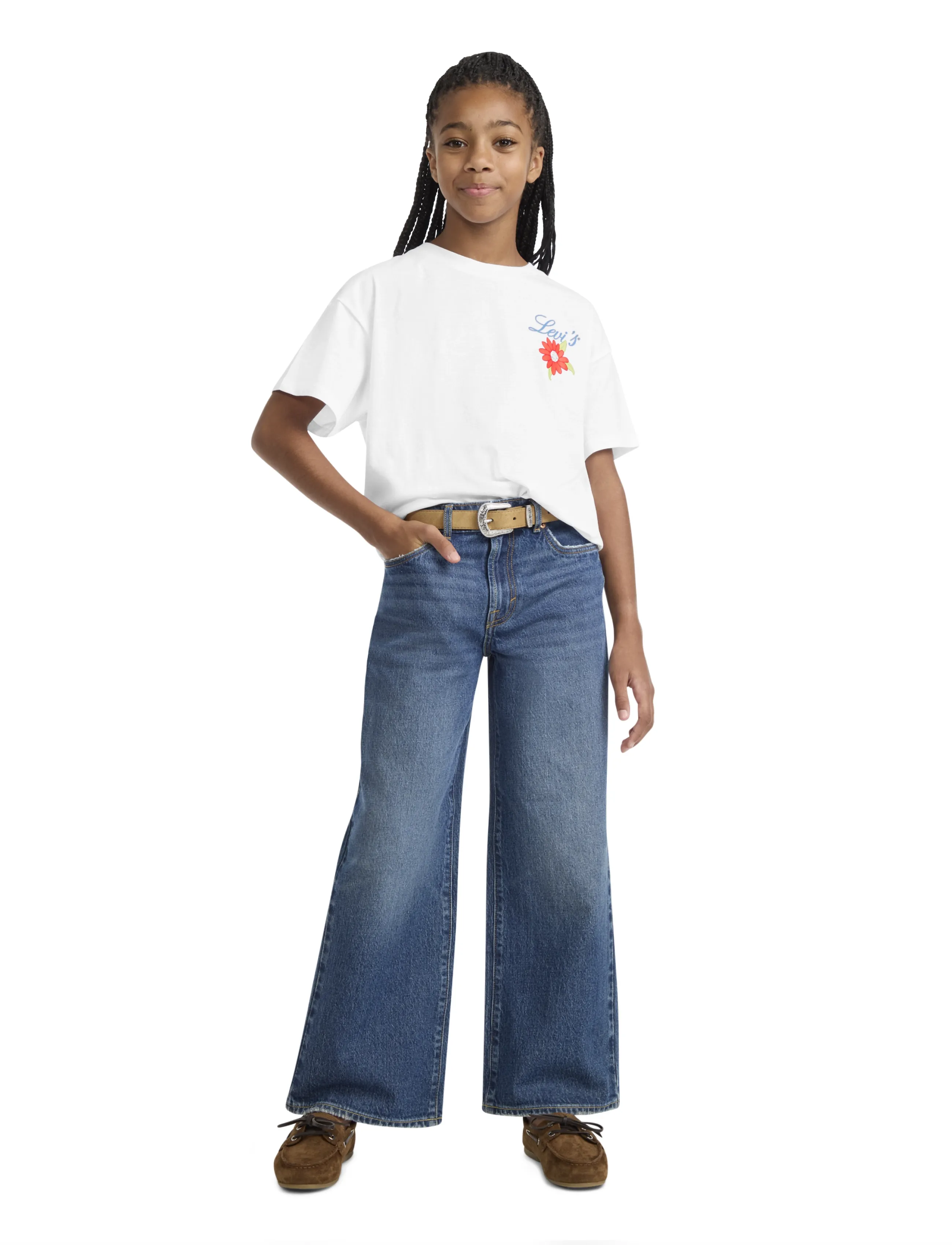 Levi's - Levi's® Floral Oversized Tee - kurzärmelige - bright white - 4