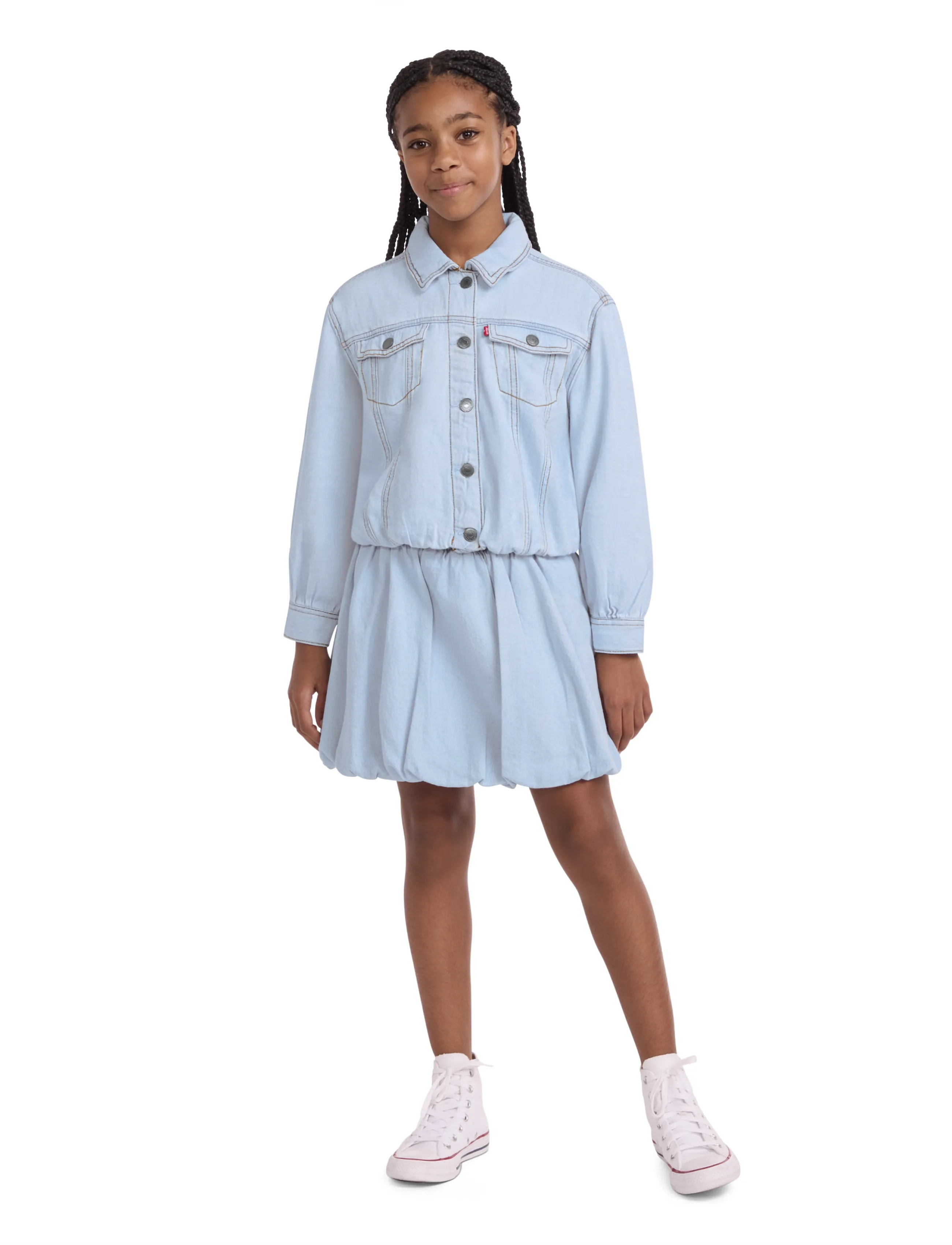 Levi's Levi's Bubble Trucker Jacket, 140, Blue, Jakker Og Frakker > Denim Og Fløjl, Børn