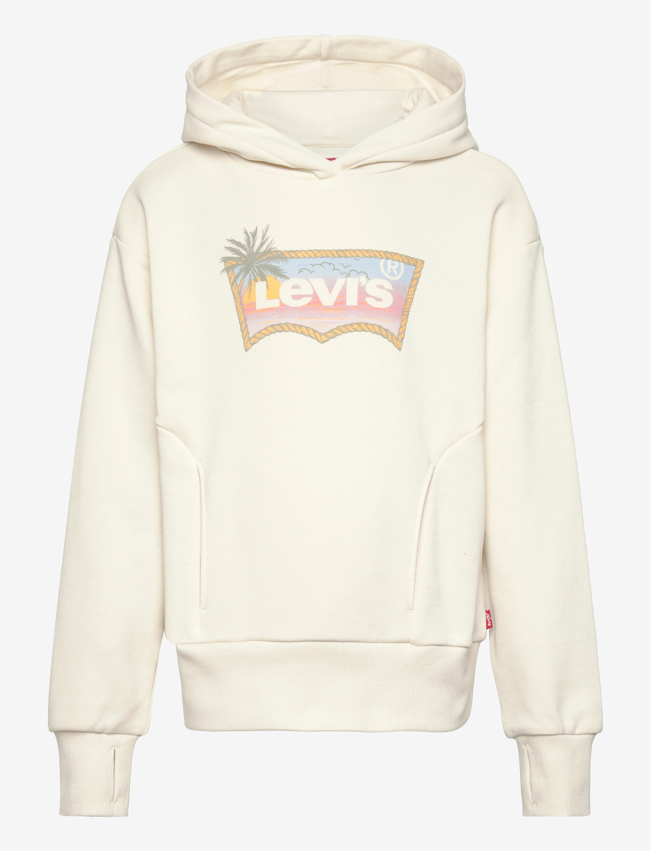 Levi's - Levi's® Ombre Batwing Oversized Hoodie - hættetrøjer - antique white - 0