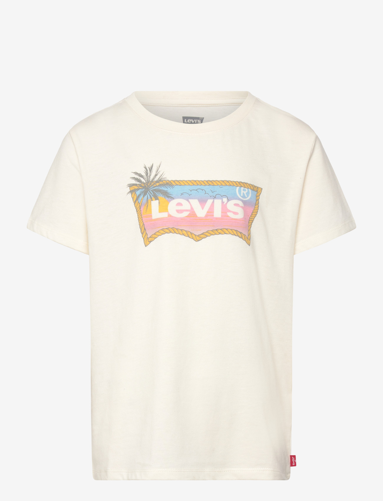Levi's - LVG OMBRE BATWING SS TEE - kortærmede t-shirts - antique white - 0