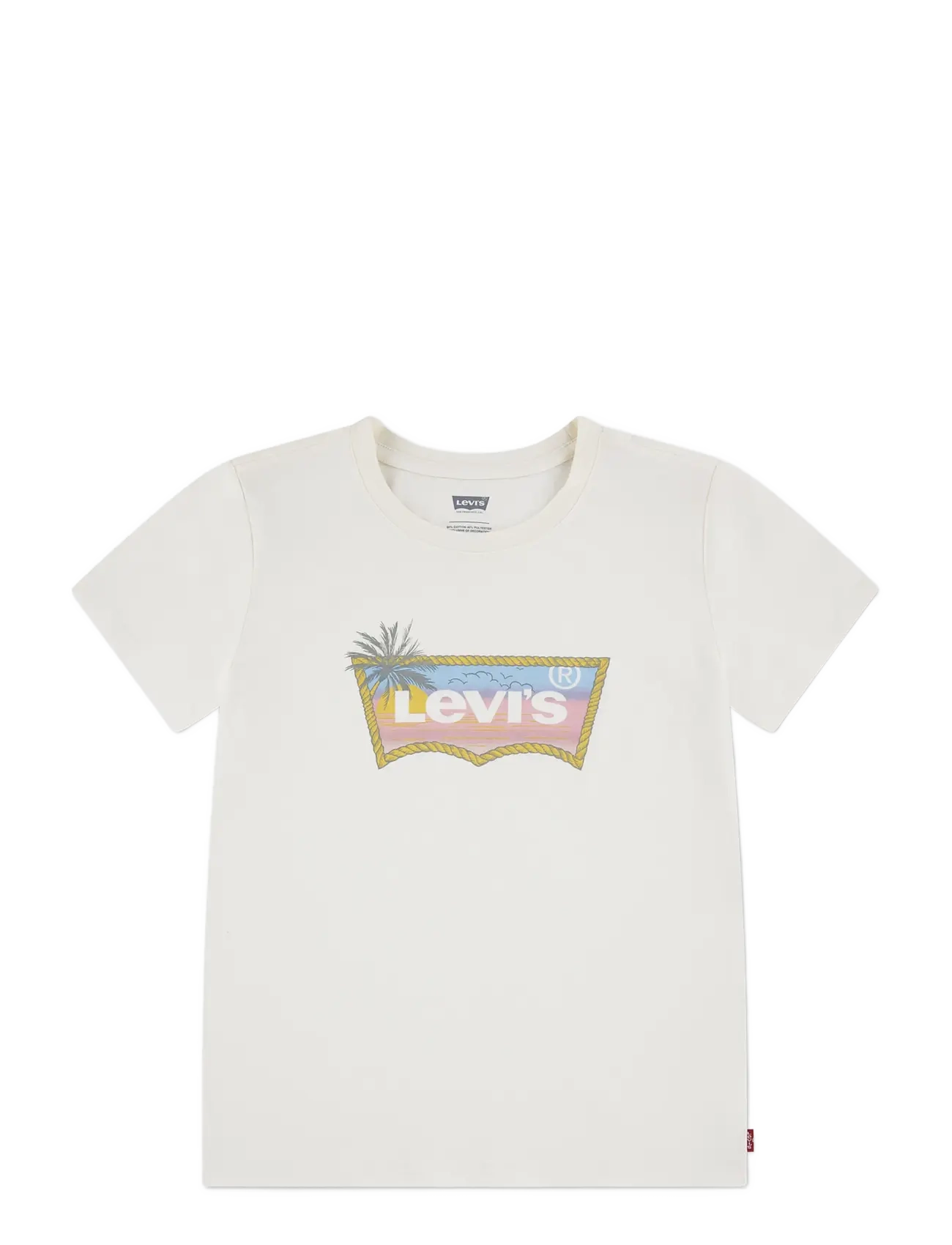 Levi's LVG OMBRE BATWING SS TEE - Tøj - ANTIQUE WHITE / cream