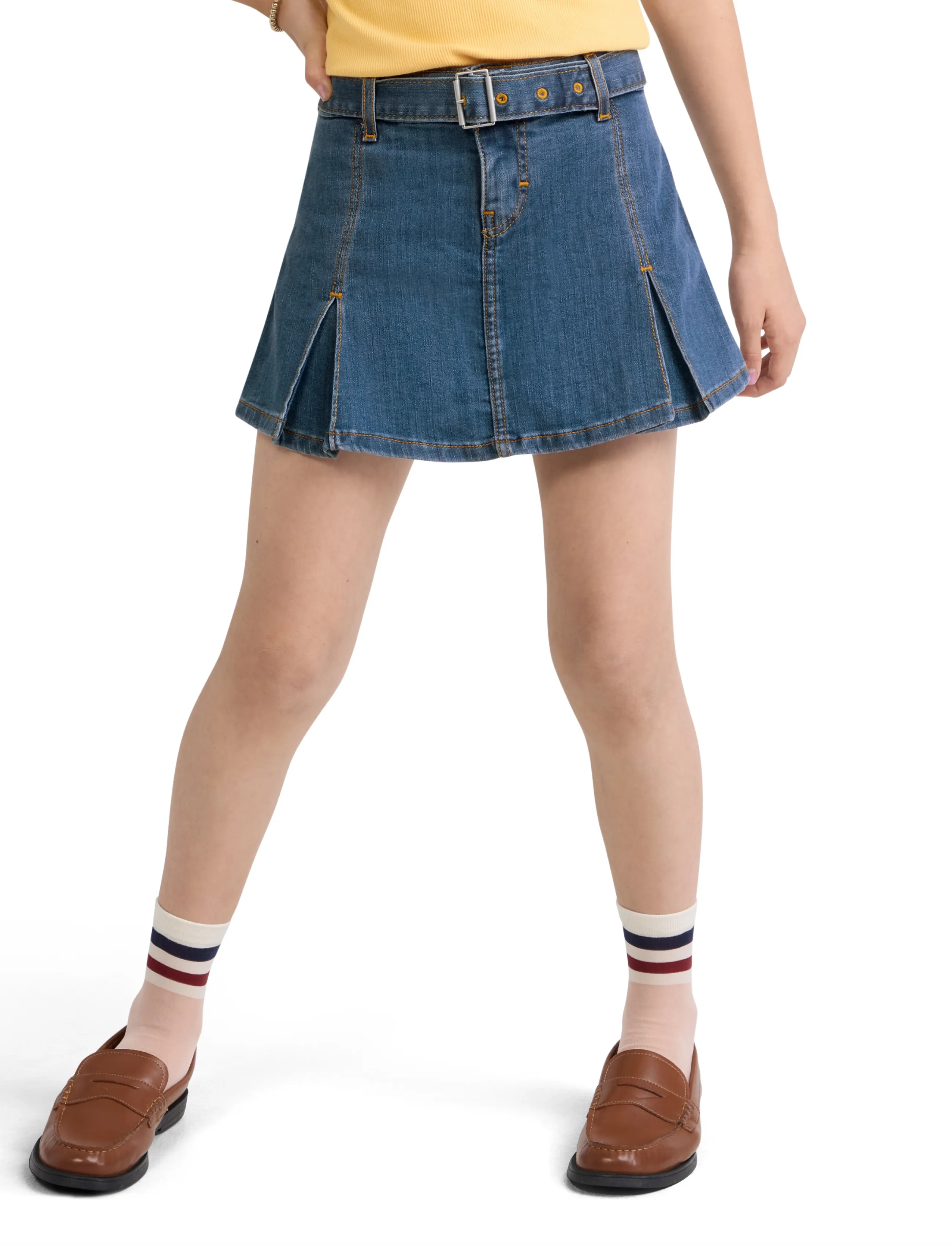 Levi's VS-WOVEN SKIRT/SCOOTER - Denim skirts - LUNCH BREAK / blue