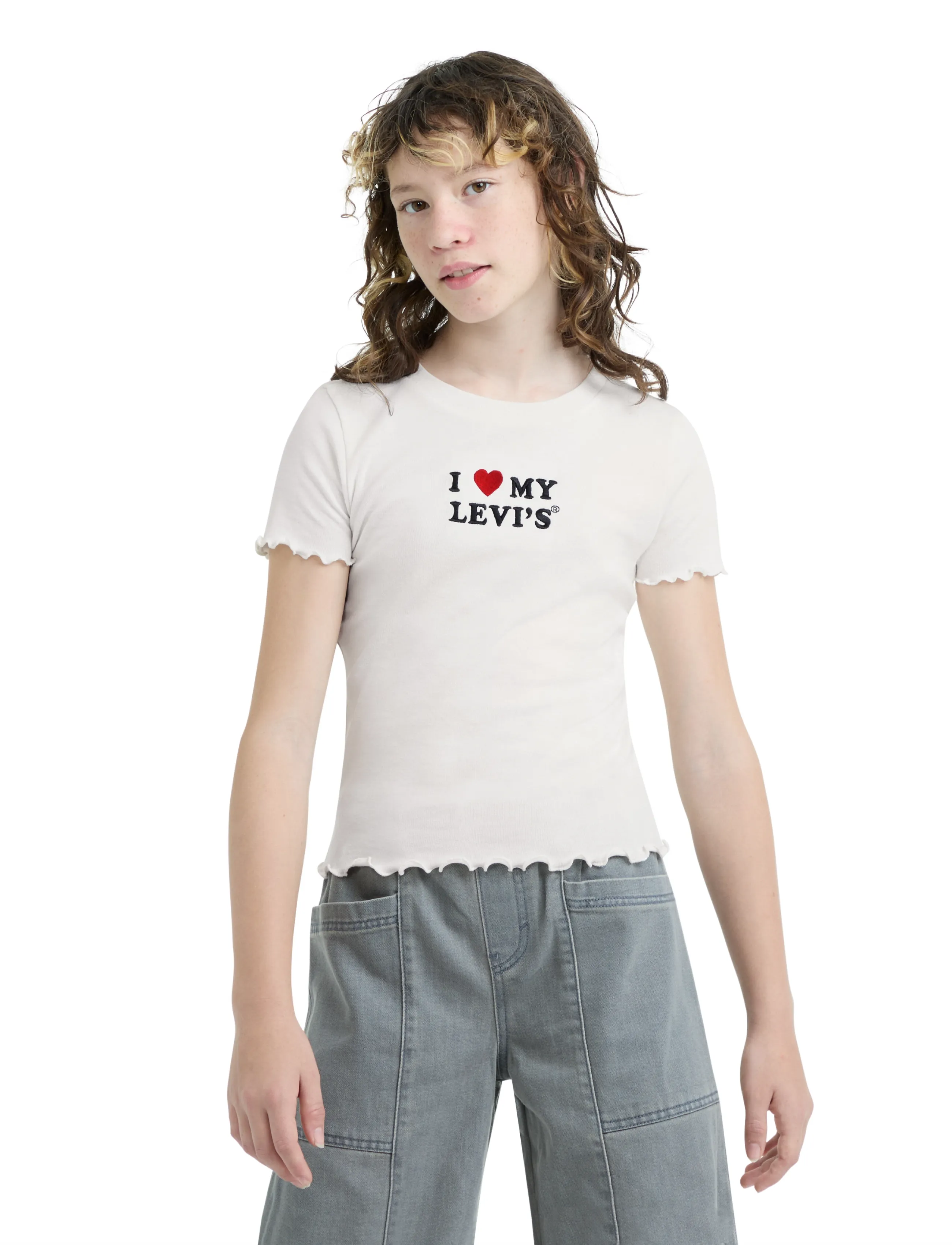 Levi's KT-S/S KNIT TOP - T-särgid - LEVI'S EGRET / cream