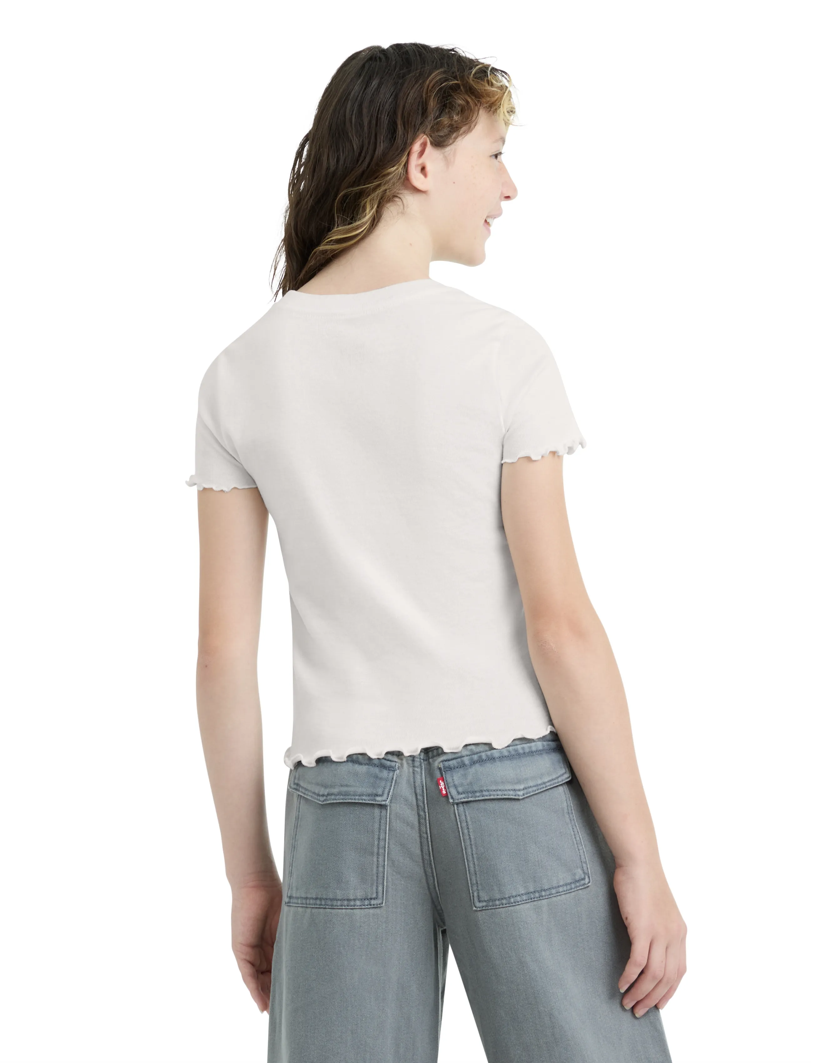 Levi's - KT-S/S KNIT TOP - lühikeste varrukatega t-särgid - levi's egret - 2