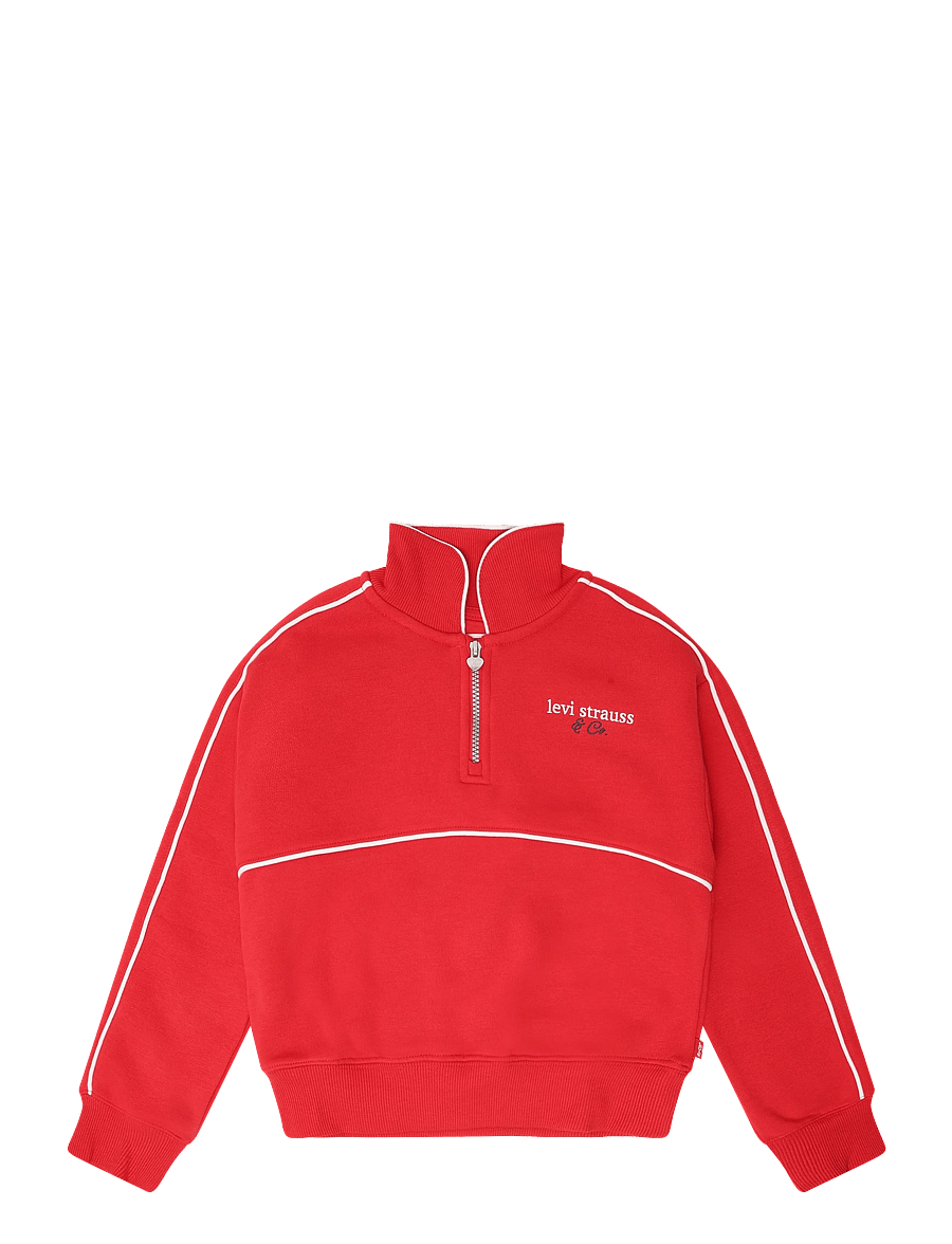 Levi's - HZ-1/2 ZIP TOP - sweatshirts - mars red - 1