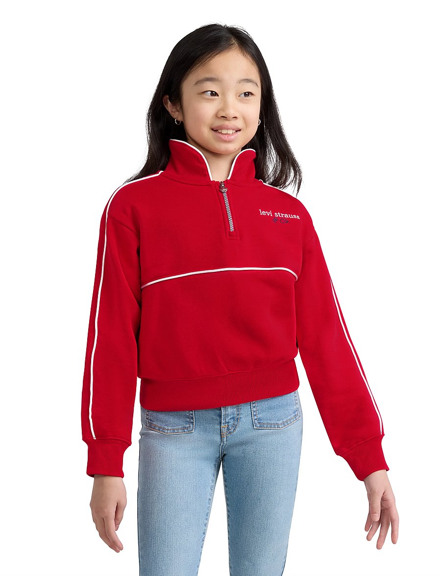Levi's - HZ-1/2 ZIP TOP - sweatshirts - mars red - 0