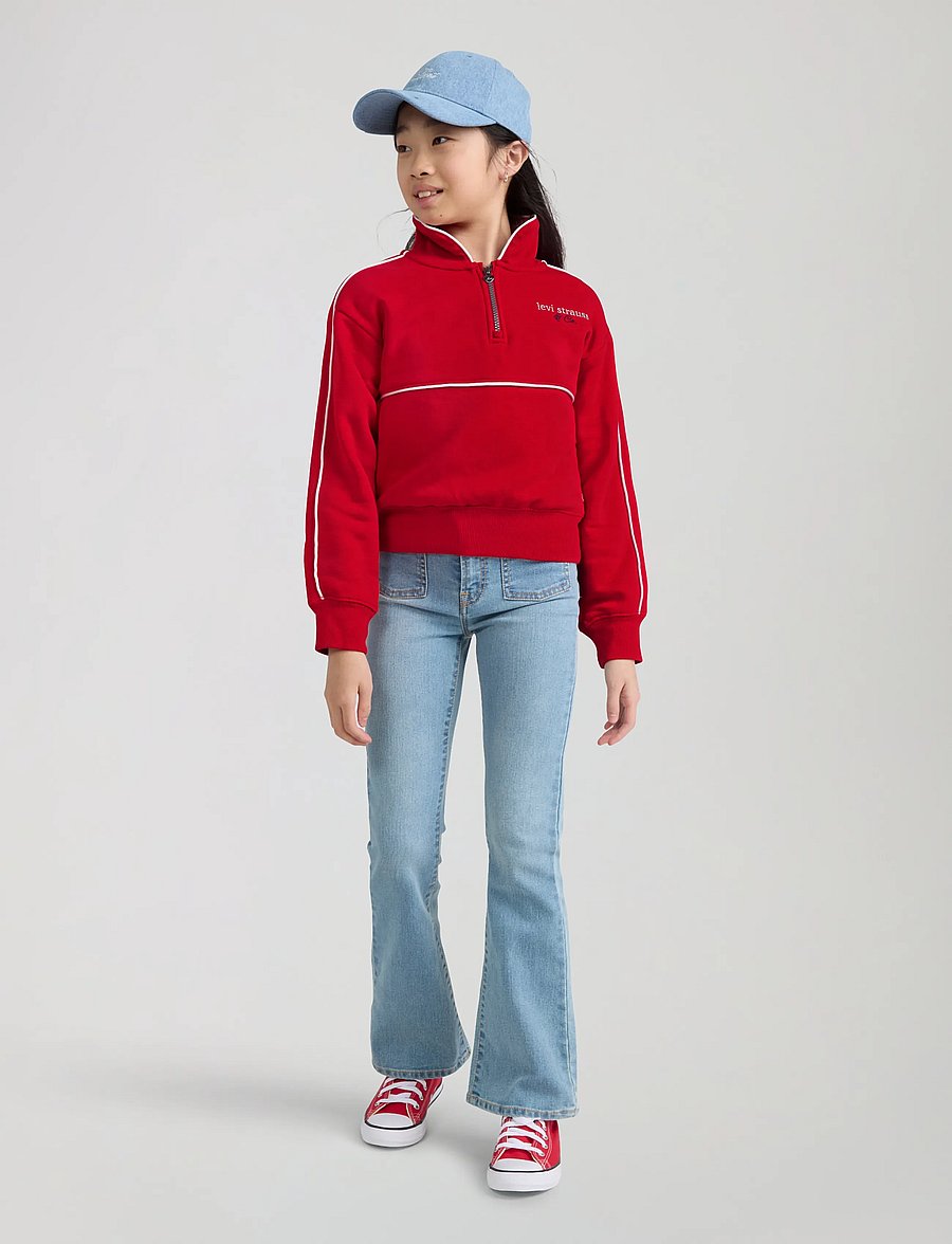 Levi's - HZ-1/2 ZIP TOP - sweatshirts - mars red - 4