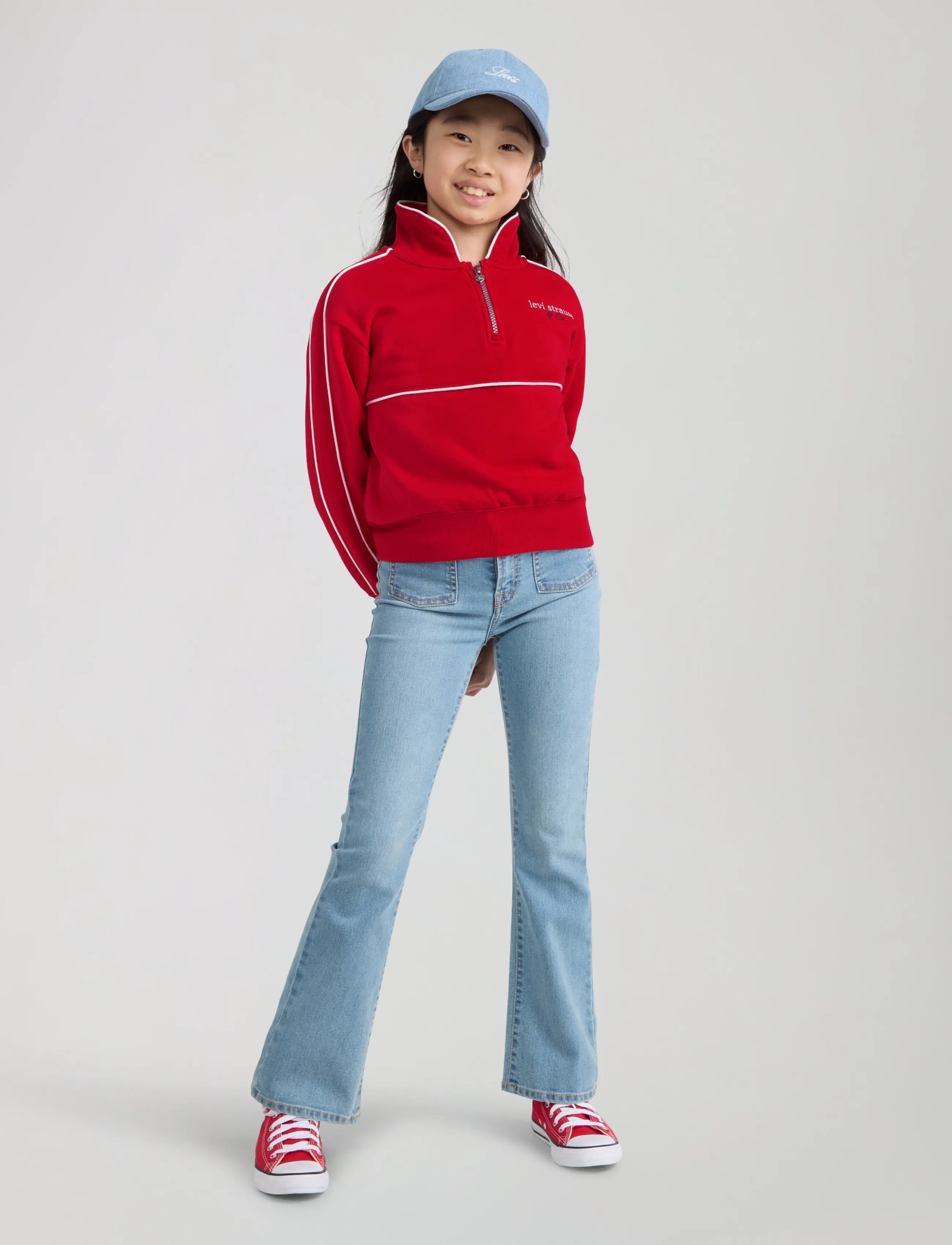 Levi's - HZ-1/2 ZIP TOP - sweatshirts - mars red - 5
