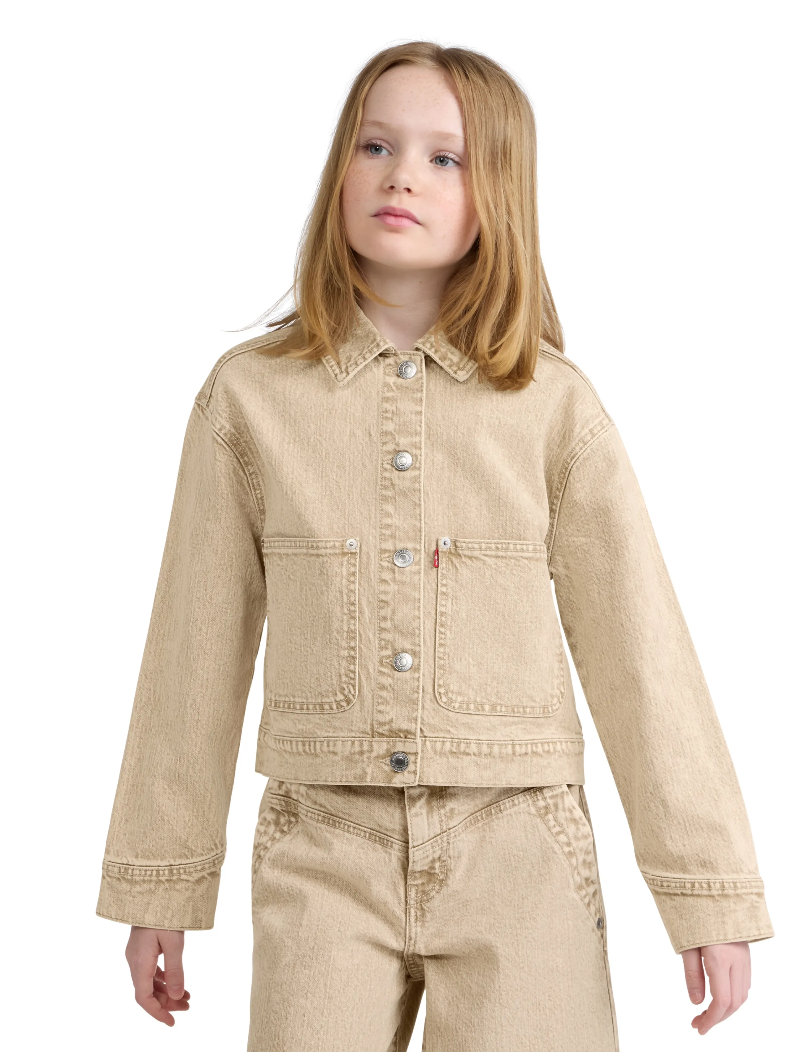 Levi's Dj-Denim Jackets, Børn, Kort Denimjakke, Cream, Str: 164