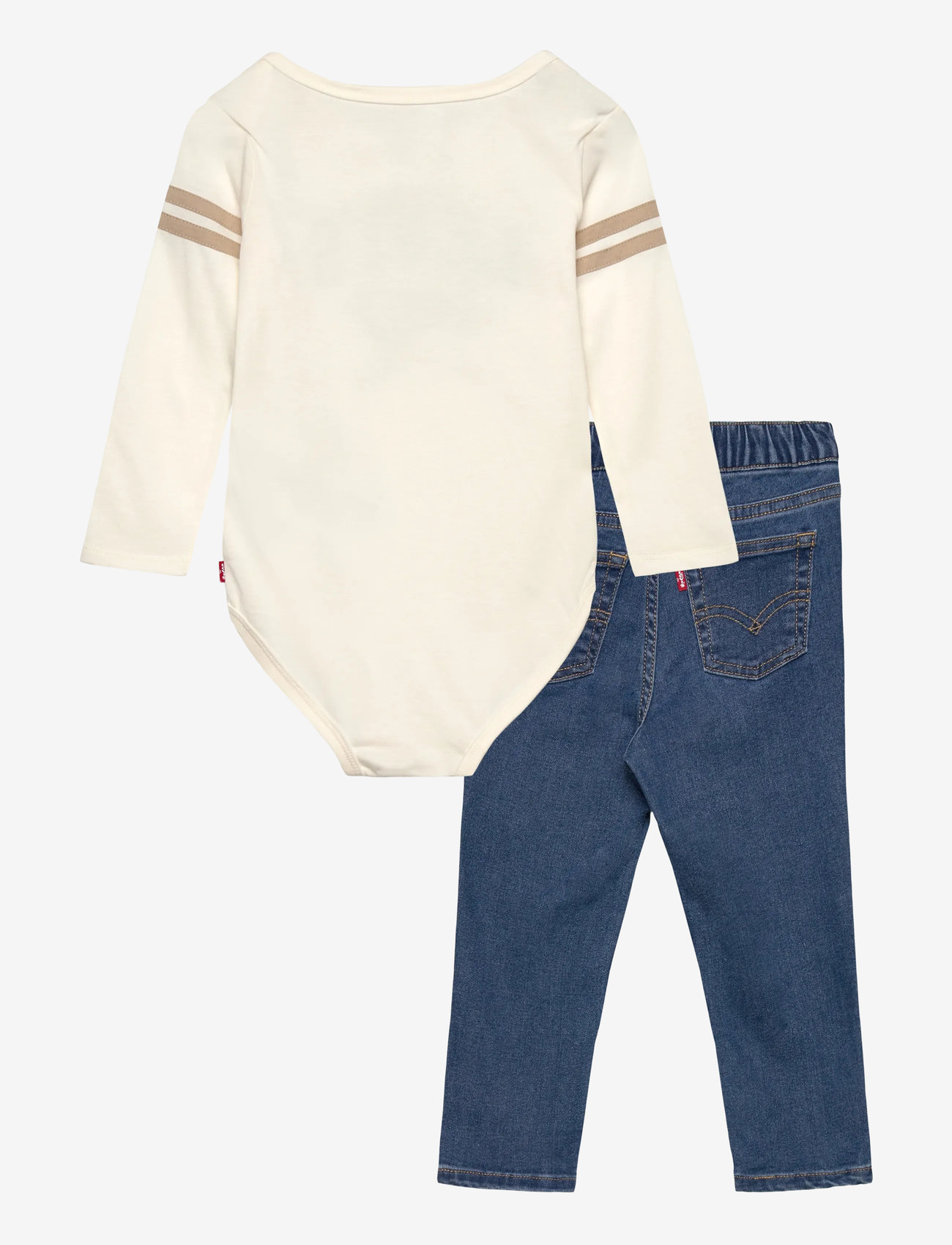 Levi's - Levi's® Football Bodysuit and Jeans 2-Piece Set - bodiga komplektid - levi's egret - 1