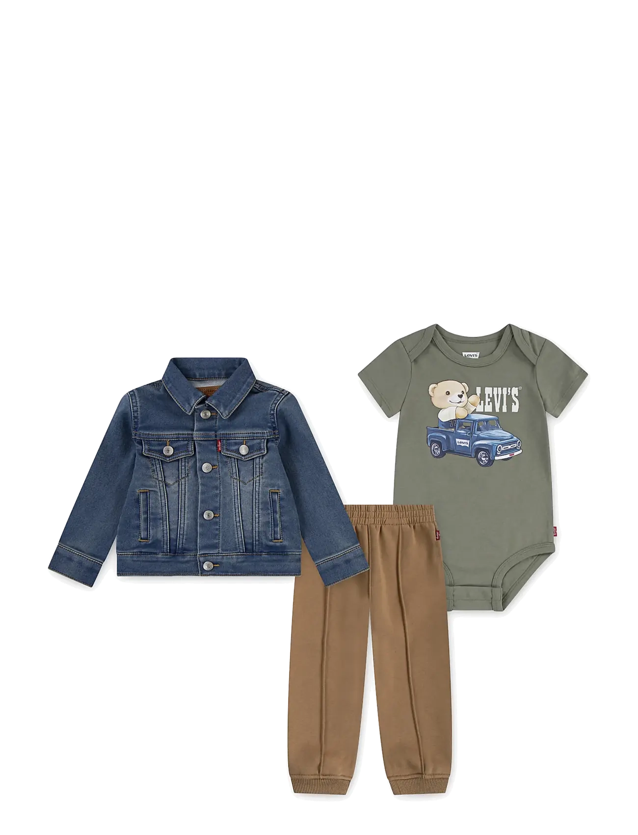 Levi's Levi's® LVB TRUCKER, TEE, & JOGGER SET - Kleidung - DEEP LICHEN GREEN / multi