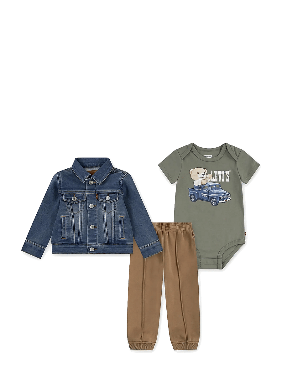Levi's - Levi's® LVB TRUCKER, TEE, & JOGGER SET - sets mit body - deep lichen green - 0