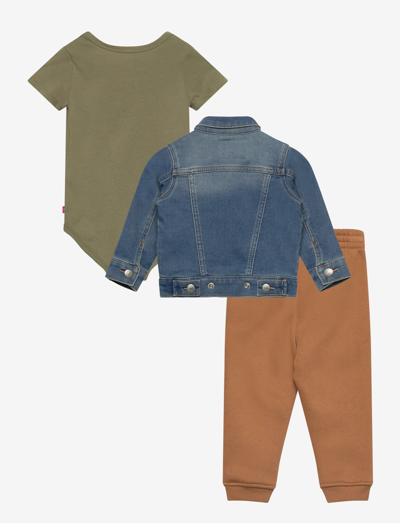 Levi's - Levi's® Bodysuit, Trucker Jacket and Jeans 3-Piece Set - sets with body - deep lichen green - 1