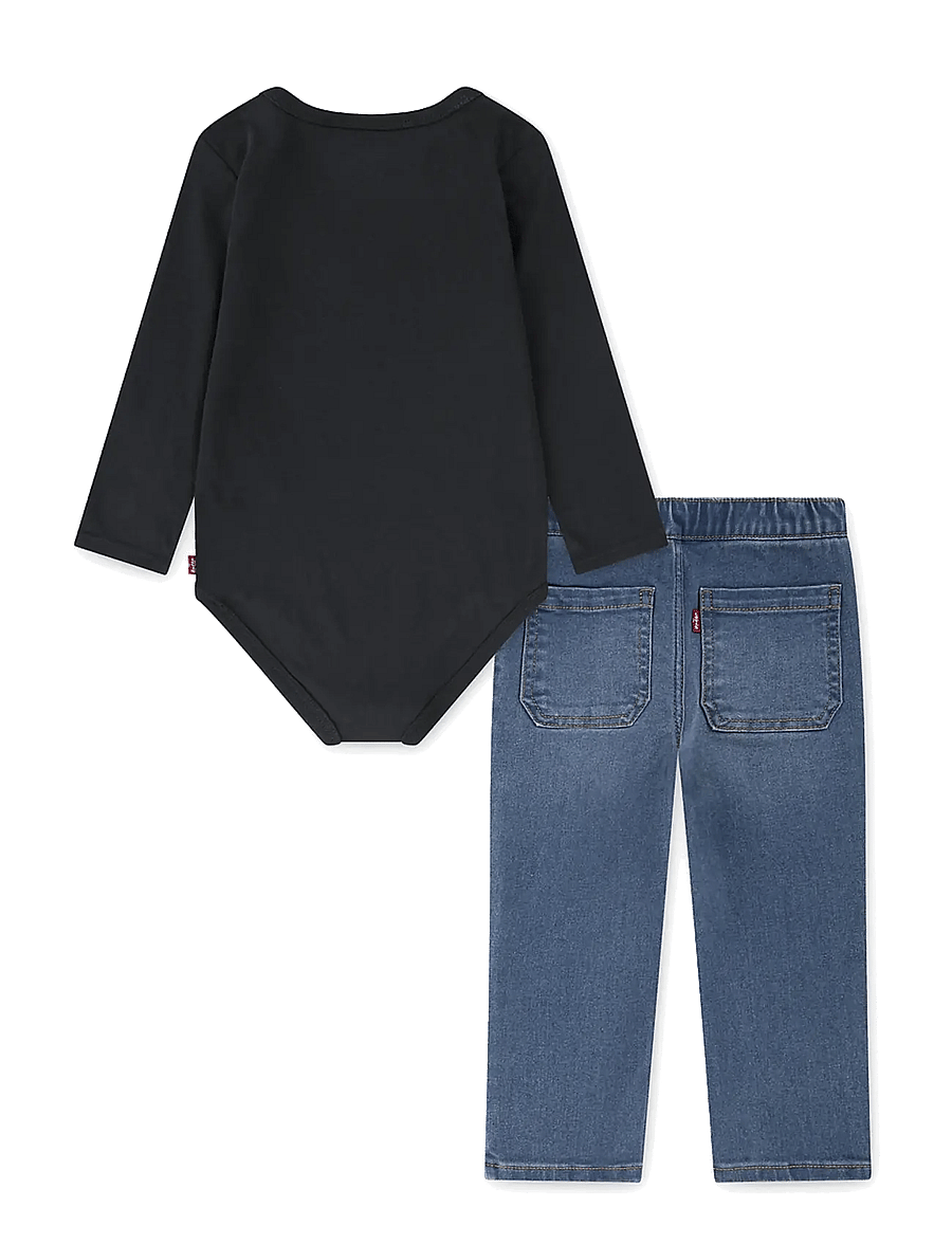 Levi's - Levi's® Bearrito Bodysuit and Jeans 2-Piece Set - komplektid bodiga - jet black - 1