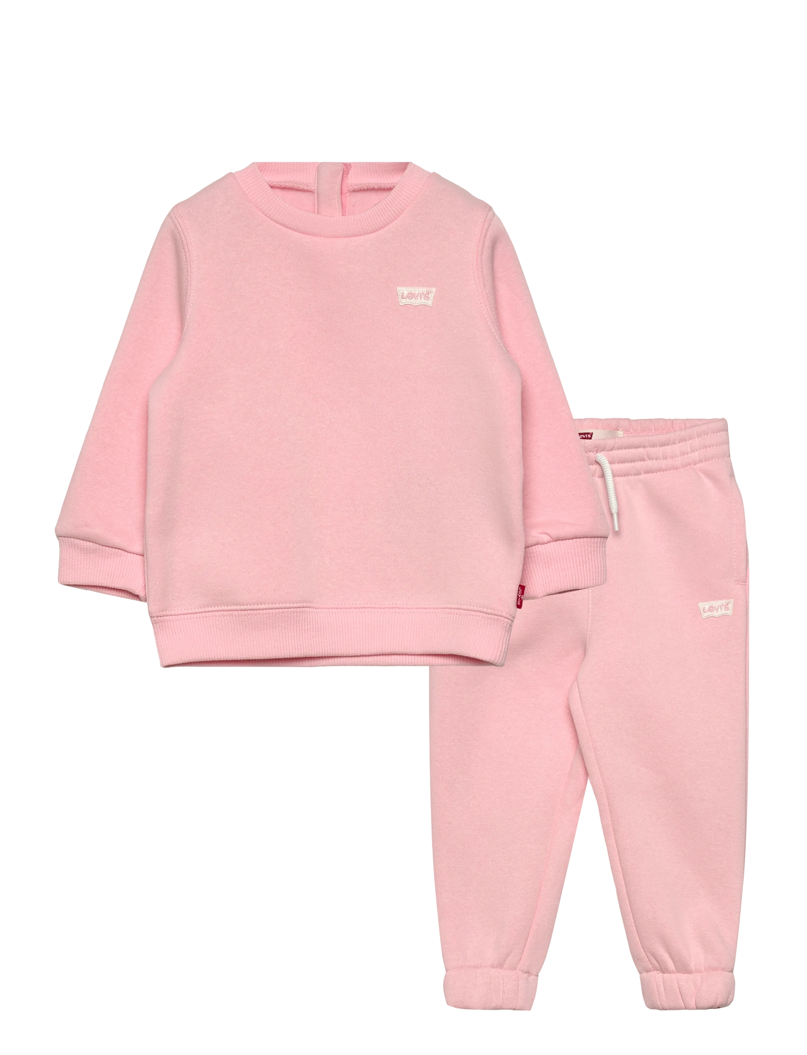 Levi's Core Batwing Crewneck And Jogger Pants 2-Piece Set, Børn, Baby Træningssæt, Pink, Str: 86