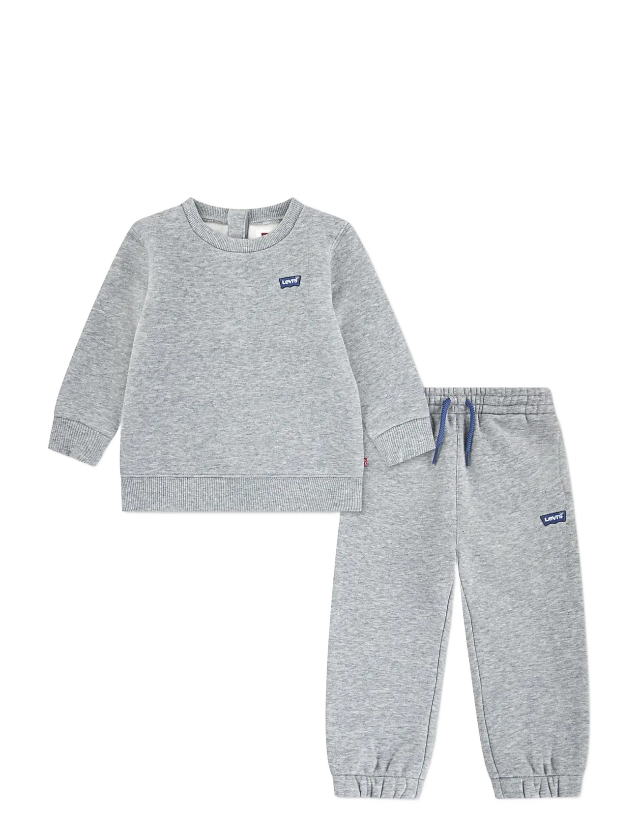 Levi's Core Batwing Crewneck And Jogger Pants 2-Piece Set, Børn, Baby Træningssæt, Grå, Str: 86