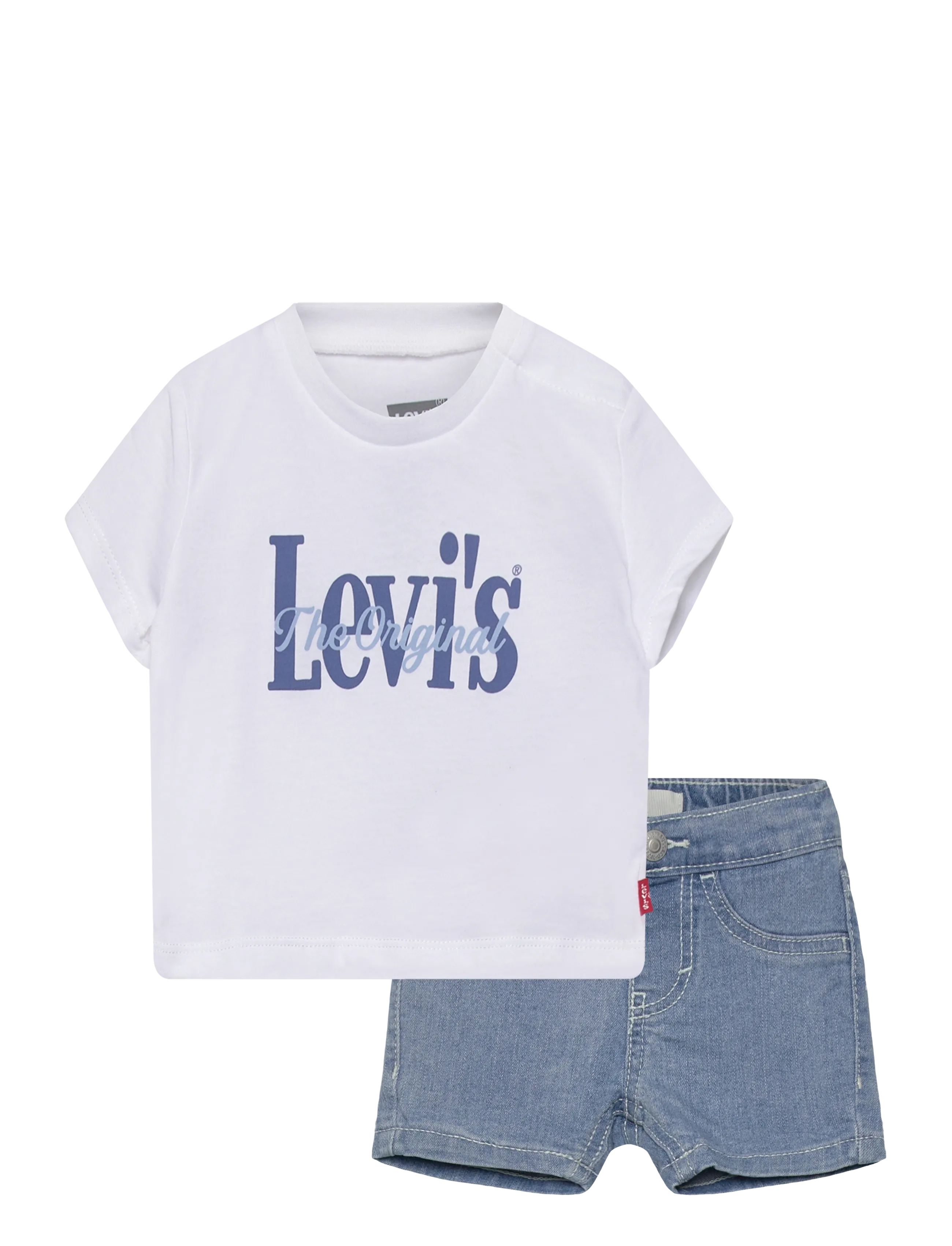 Levi's Levi's® Logo Tee and Denim Shorts 2-Piece Set - App deal - BRIGHT WHITE / white