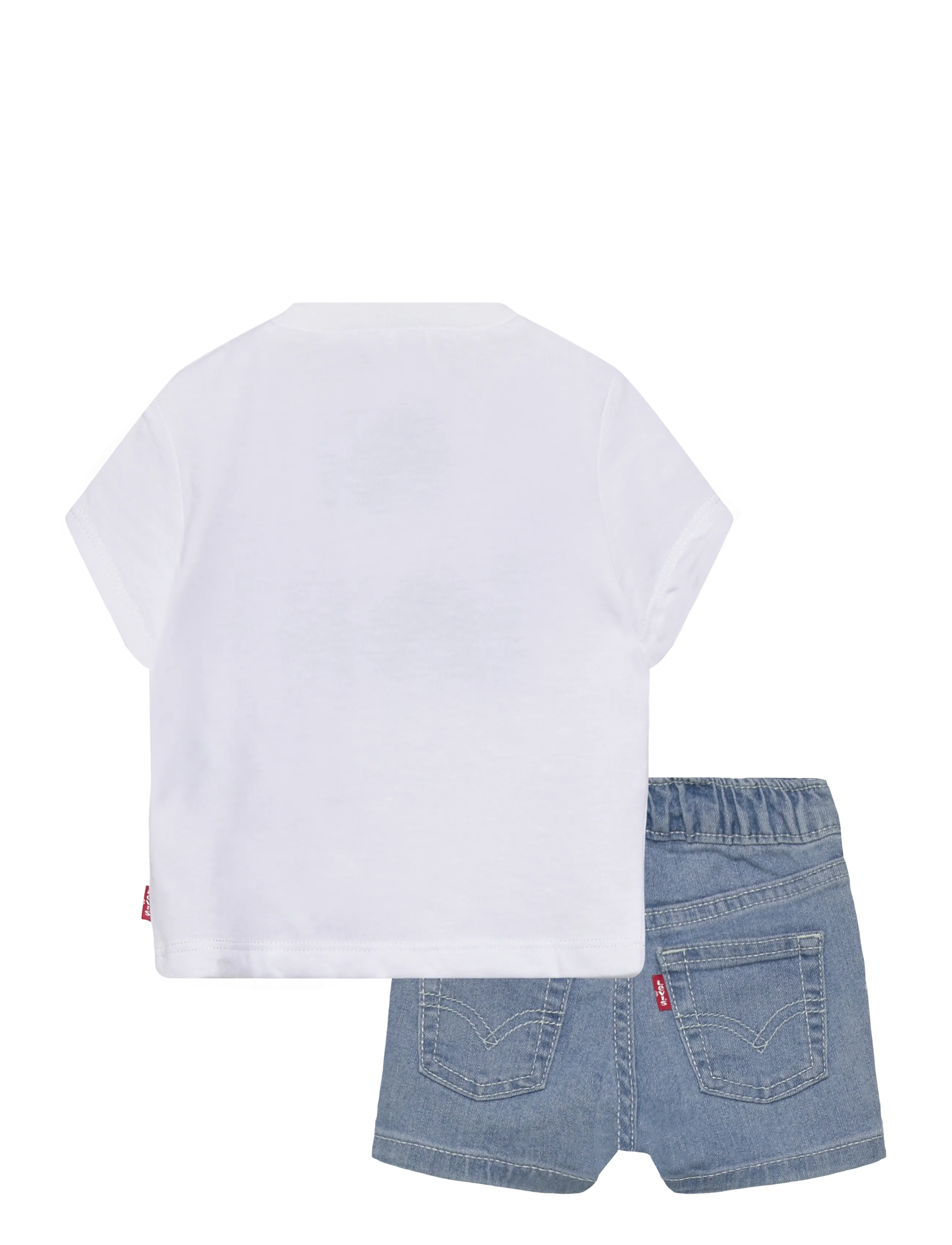 Levi's - Levi's® Logo Tee and Denim Shorts 2-Piece Set - set med kortärmad t-shirt - bright white - 1