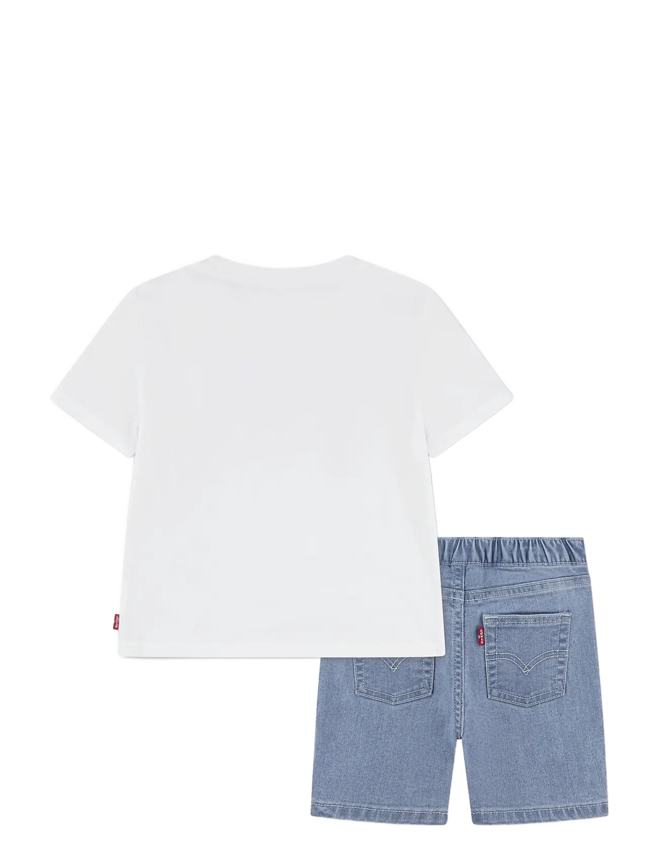 Levi's - Levi's® Logo Tee and Denim Shorts 2-Piece Set - sæt med kortærmet t-shirt - bright white - 1