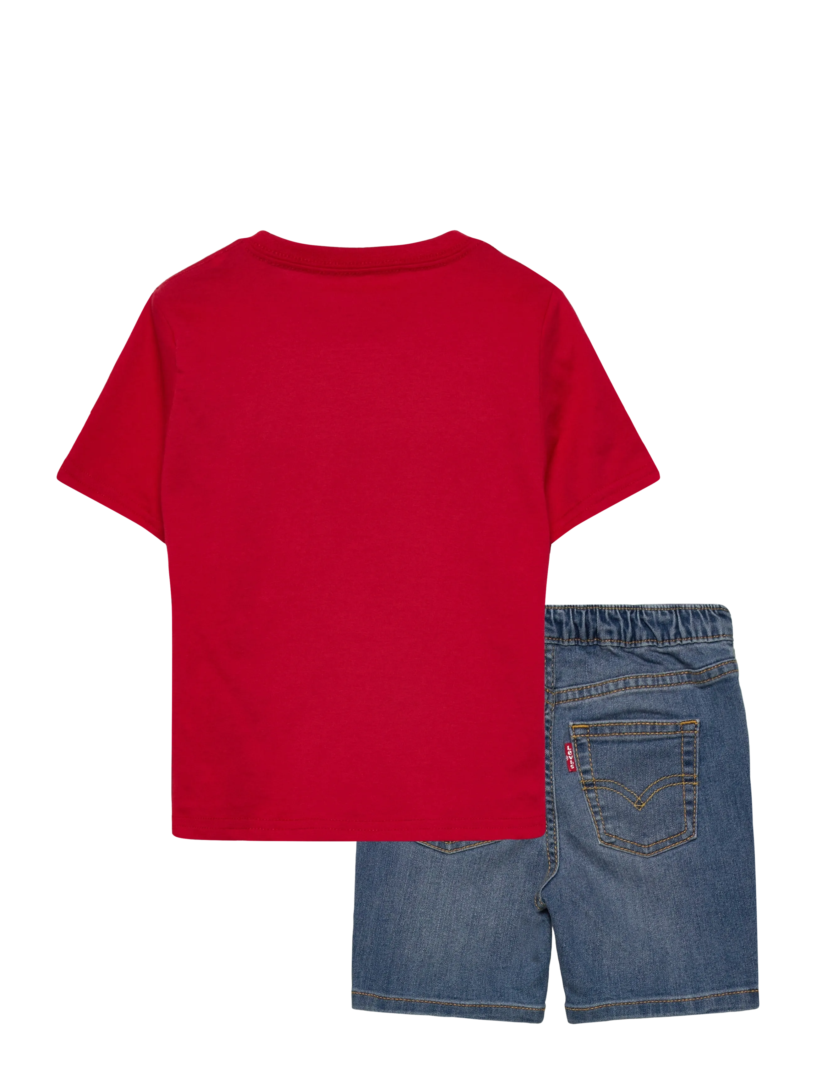 Levi's - Levi's® Logo Tee and Denim Shorts 2-Piece Set - set med kortärmad t-shirt - urban red - 1