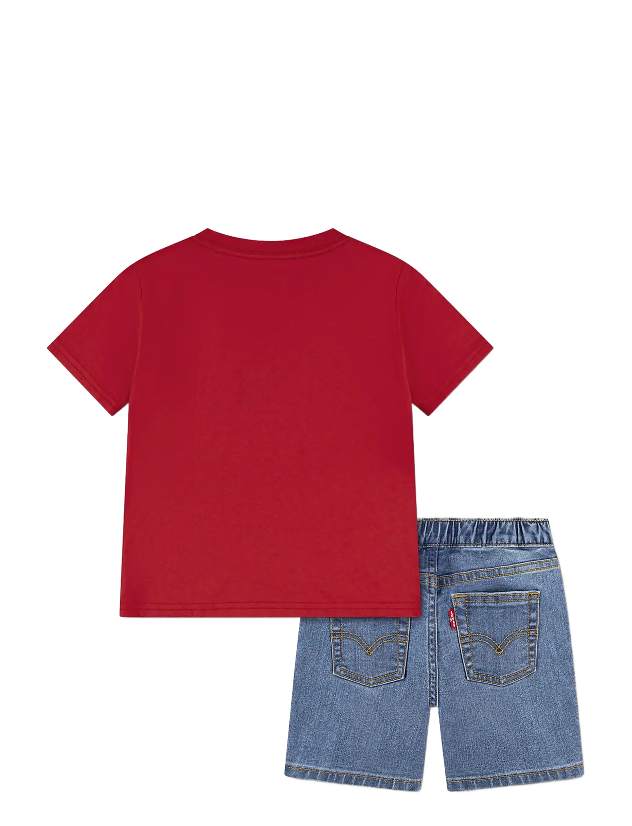Levi's - Levi's® Logo Tee and Denim Shorts 2-Piece Set - sets mit kurzärmeligem t-shirt - urban red - 1