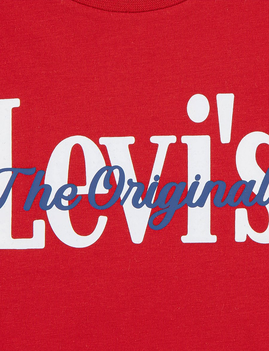 Levi's - Levi's® Logo Tee and Denim Shorts 2-Piece Set - sæt med kortærmet t-shirt - urban red - 3
