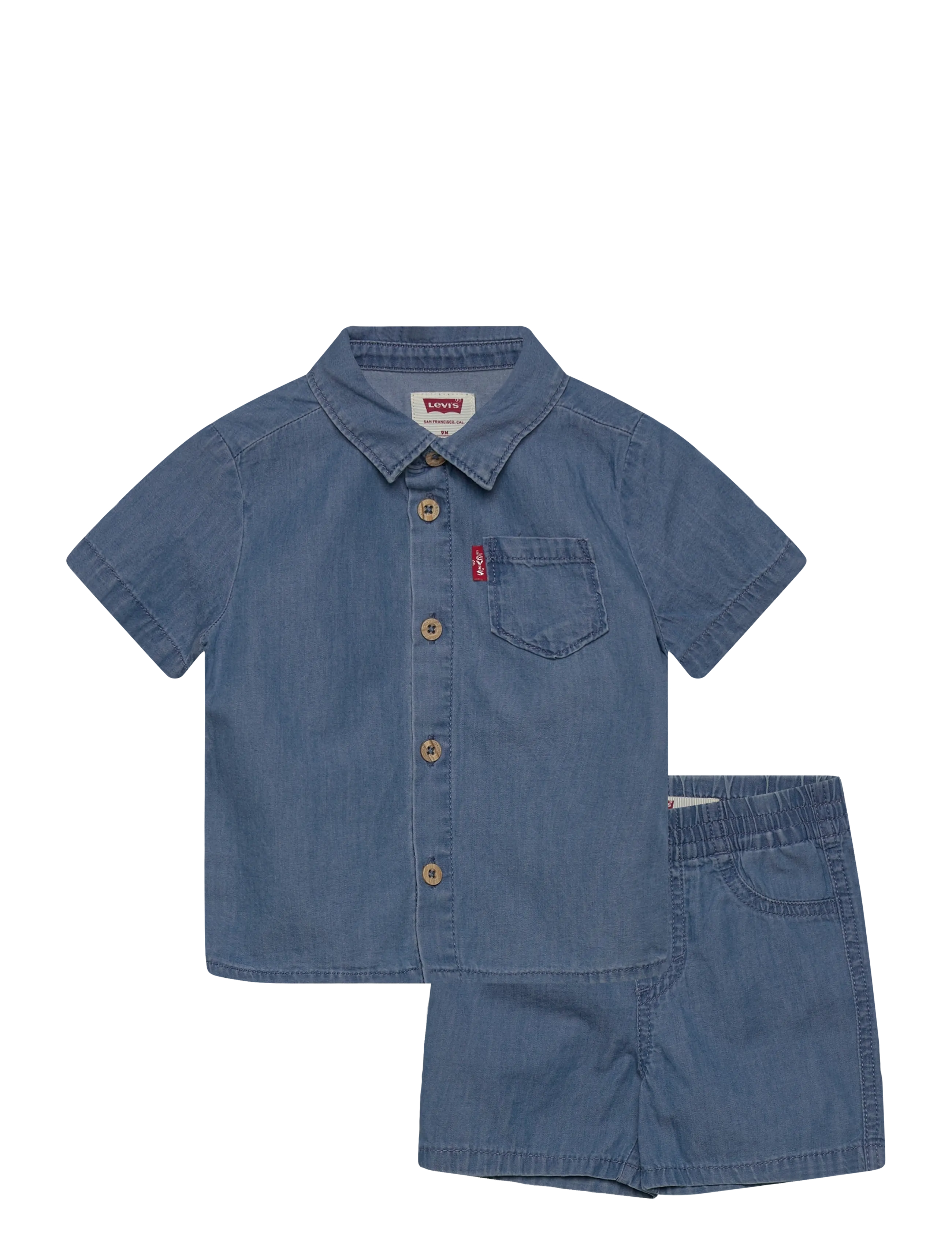 LEVI'S Levi's Western Denim Shirt Und Shorts 2-Piece Set Blau - 74