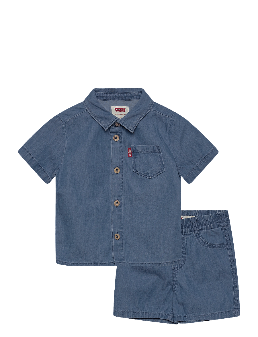 Levi's - Levi's® Western Denim Shirt and Shorts 2-Piece Set - sets with short-sleeved t-shirt - thrifted - 0