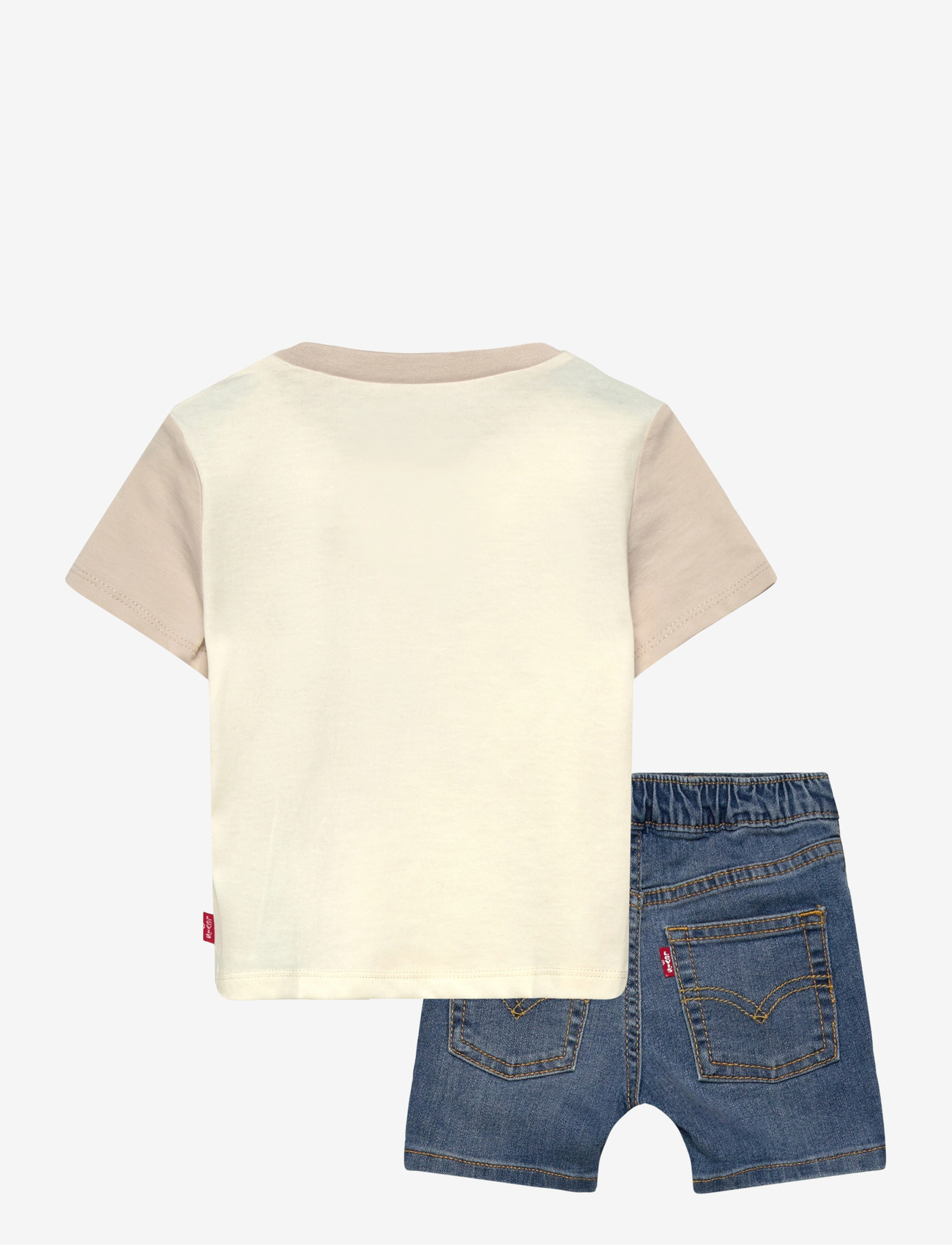 Levi's - Levi's® Palm Tree Tee and Denim Shorts 2-Piece Set - sets with short-sleeved t-shirt - egret - 1