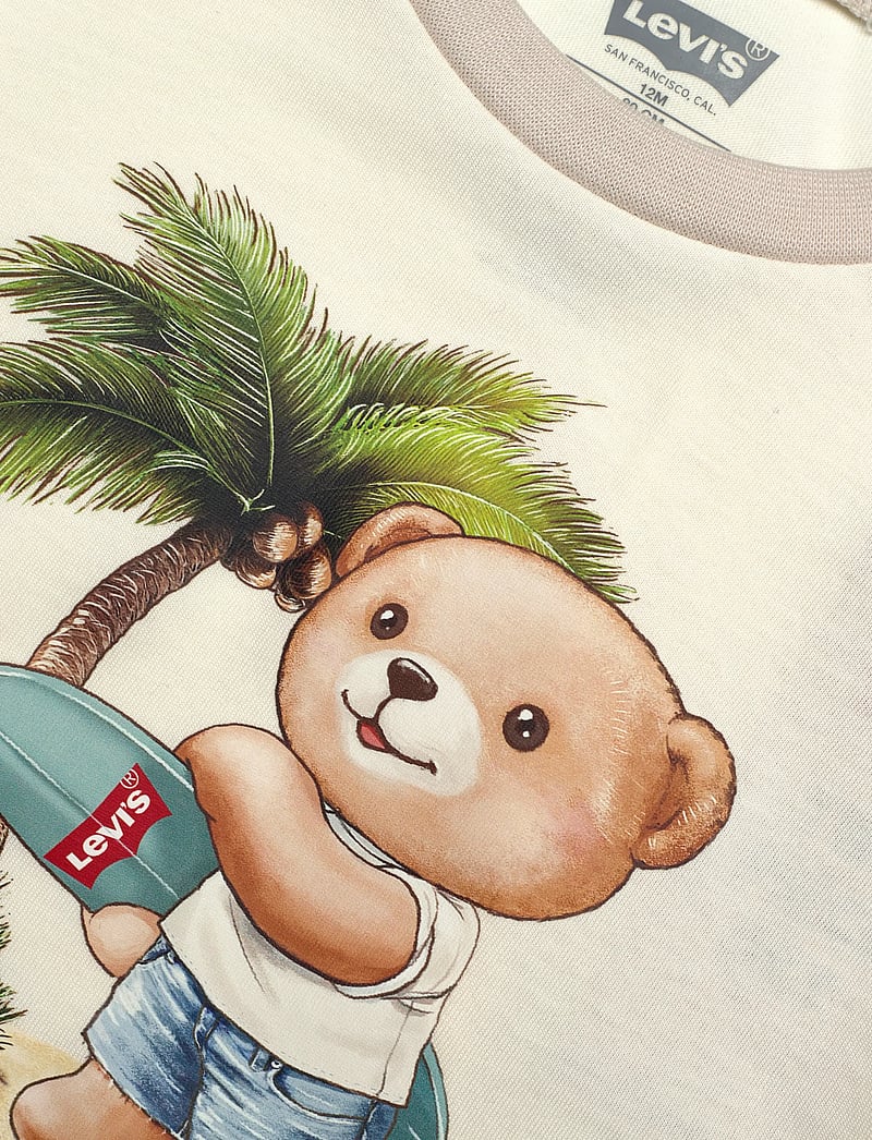Levi's - Levi's® Palm Tree Tee and Denim Shorts 2-Piece Set - sets mit kurzärmeligem t-shirt - egret - 2