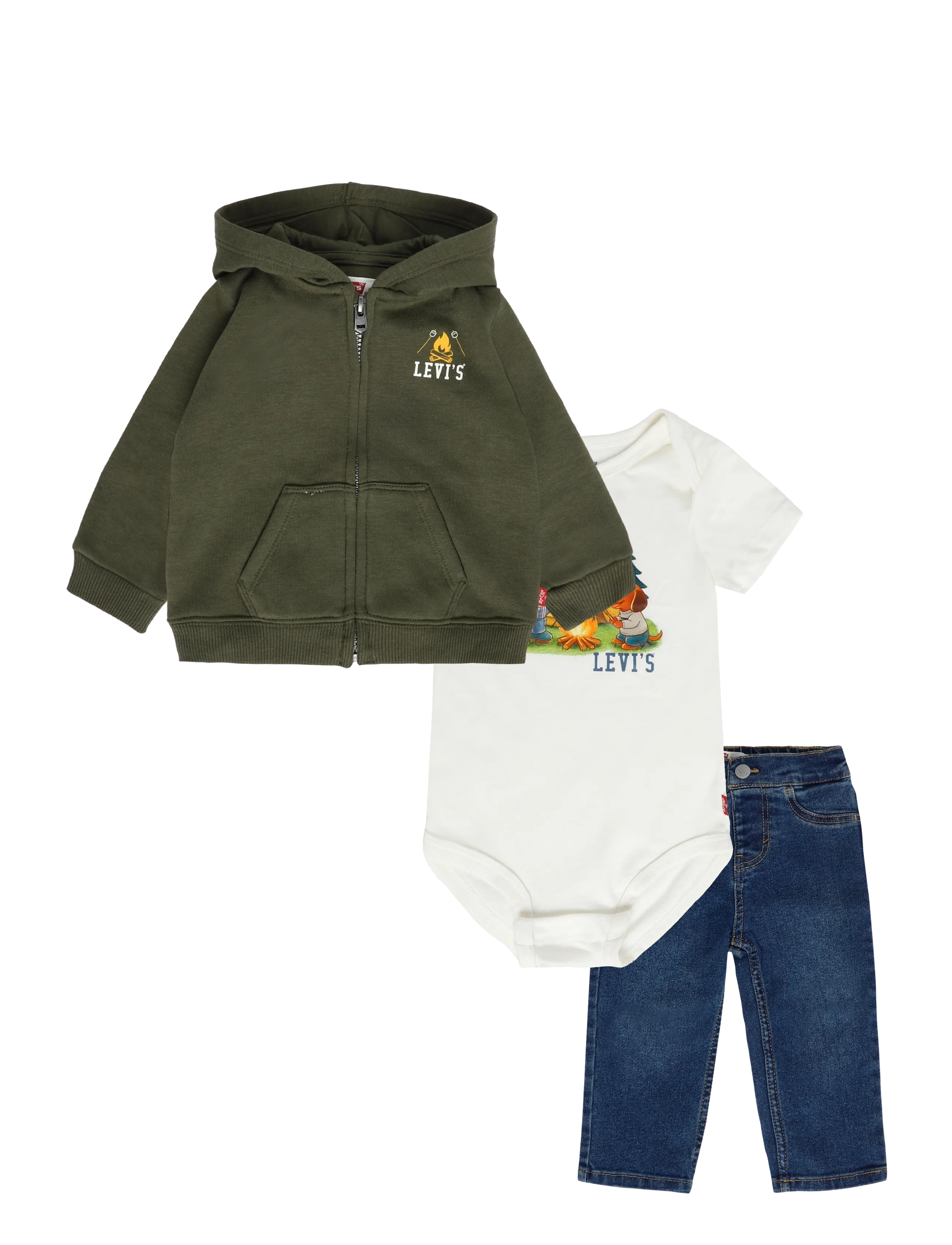 Levi's 3P-3PC PANT SET - Levi's® - OLIVE NIGHT / khaki/green