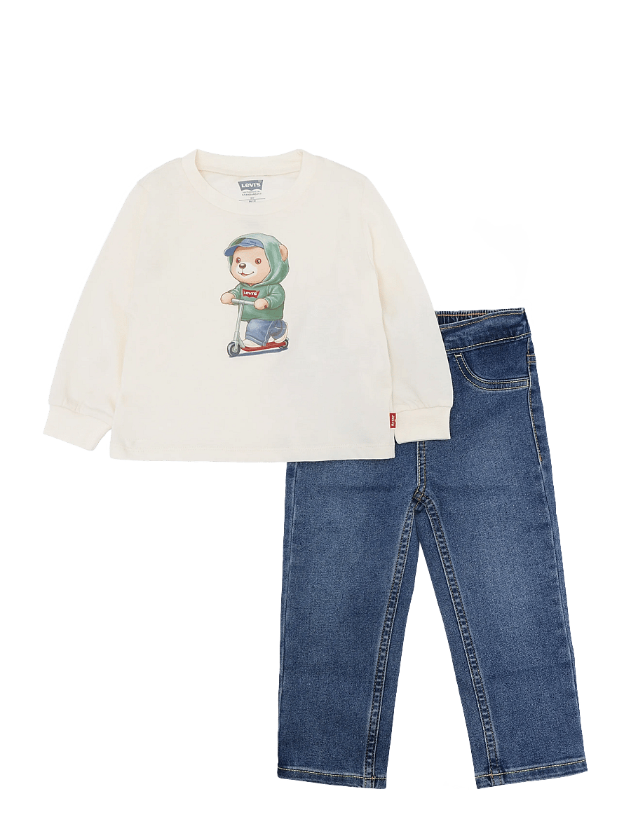 Levi's - WF-WOVEN PANT SET - sets mit langärmeligem t-shirt - levi's egret - 0
