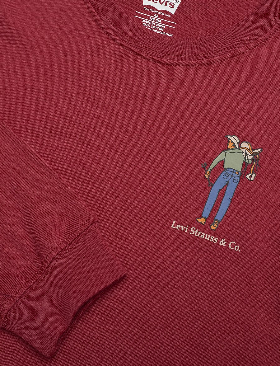 Levi's - Levi's® Saddle Man Long Sleeve Tee - långärmade t-shirts - red pear - 2